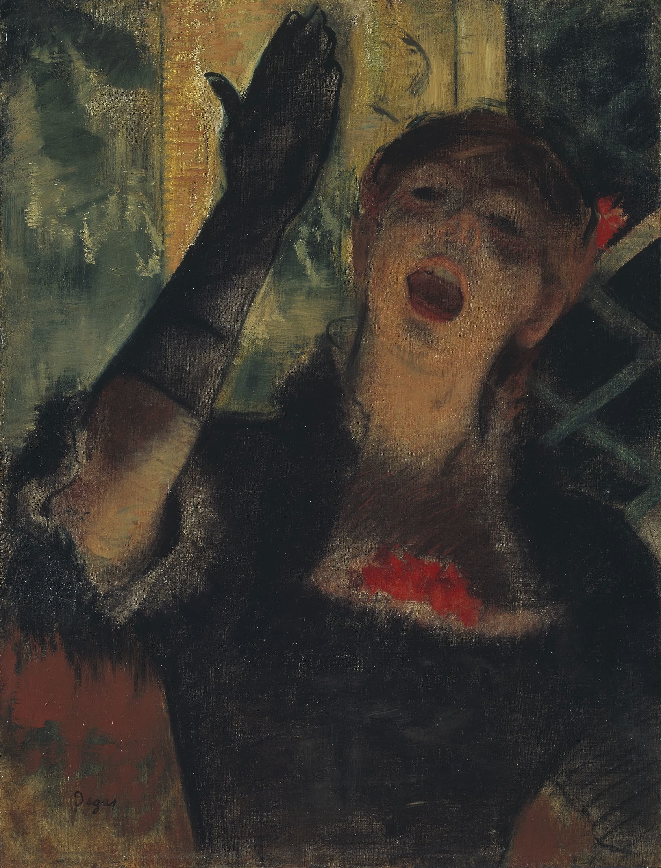 《咖啡馆歌手》（Cafe Singer）｜埃德加·德加 Edgar Degas｜1879