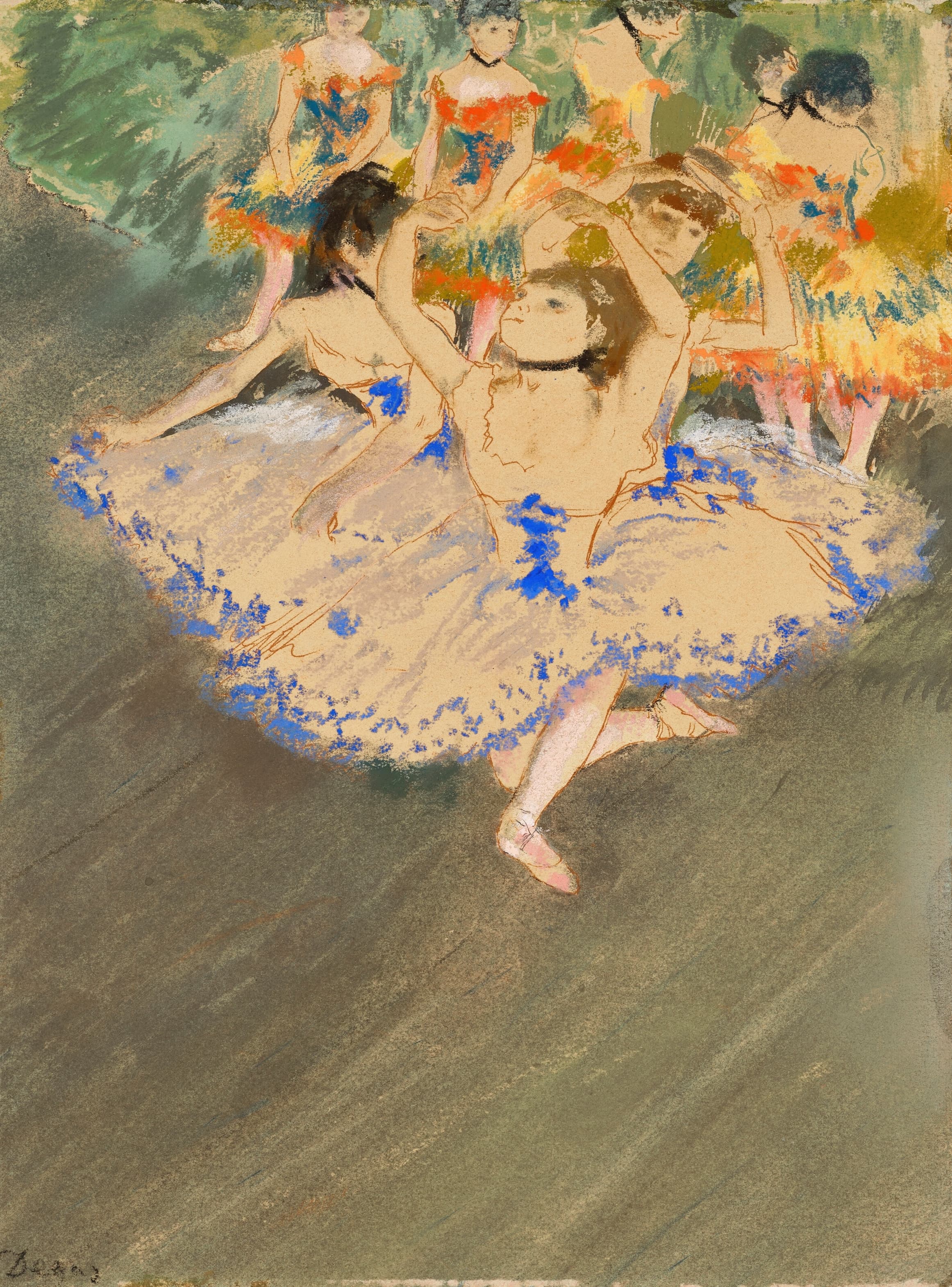 《舞台上的舞者》（Dancers on stage）｜埃德加·德加 Edgar Degas｜1879
