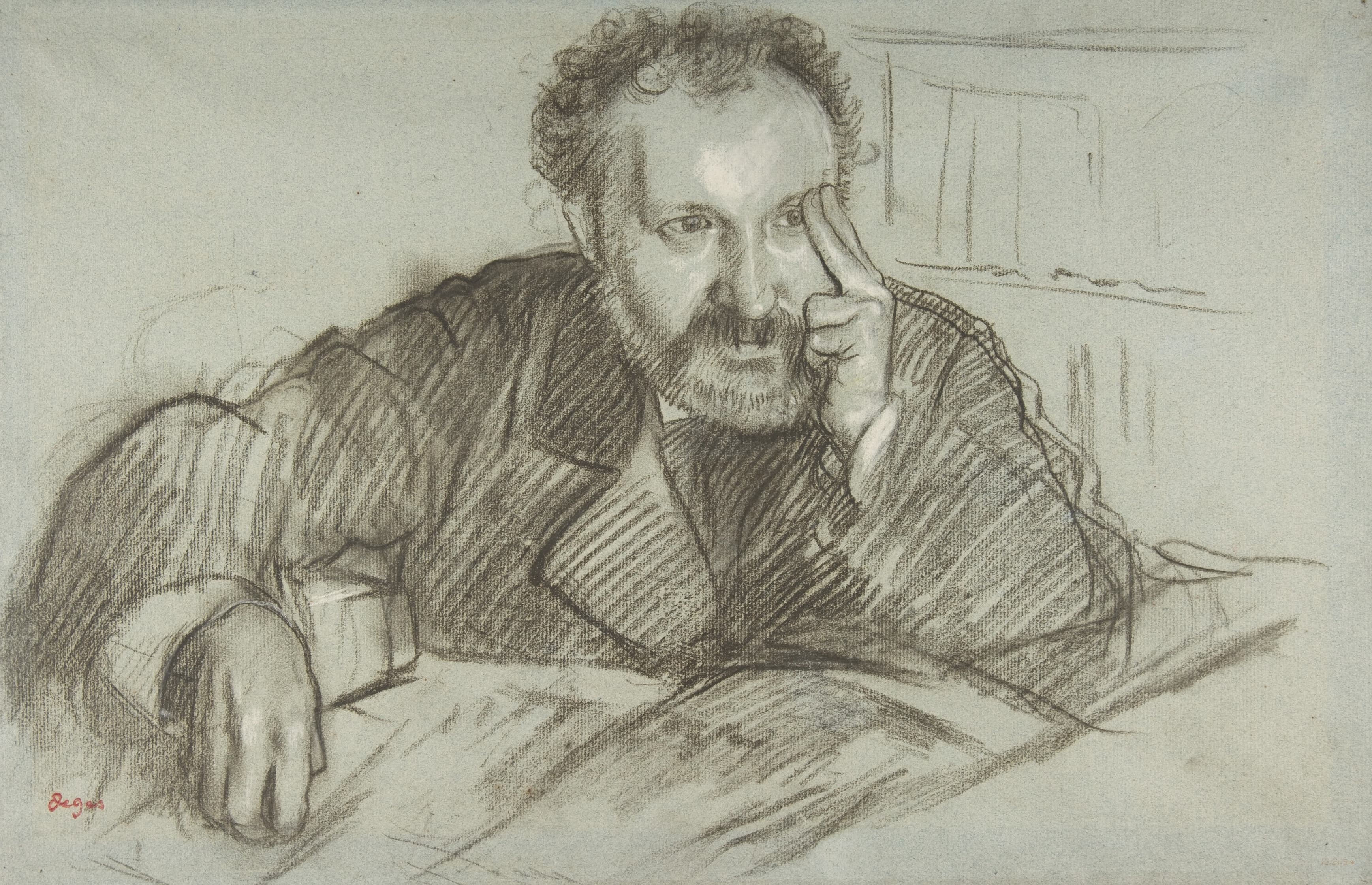 《埃德蒙·杜兰蒂 (1833–1880)》（Edmond Duranty (1833–1880)）｜埃德加·德加 Edgar Degas｜1879