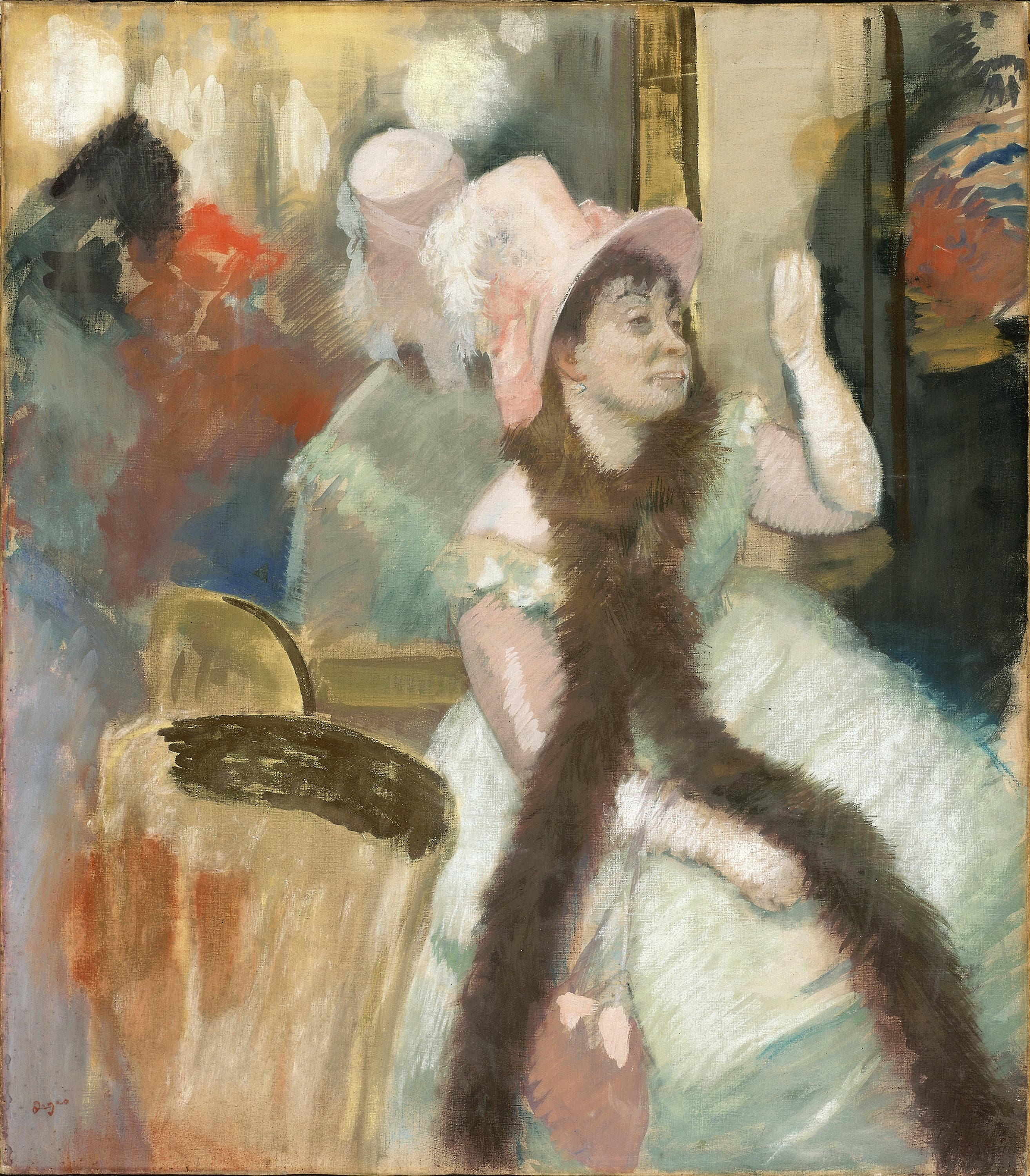 《化装舞会后的肖像（迪茨-莫宁夫人的肖像）》（Portrait after a Costume Ball (Portrait of Madame Dietz-Monnin)）｜埃德加·德加 Edgar Degas｜1879