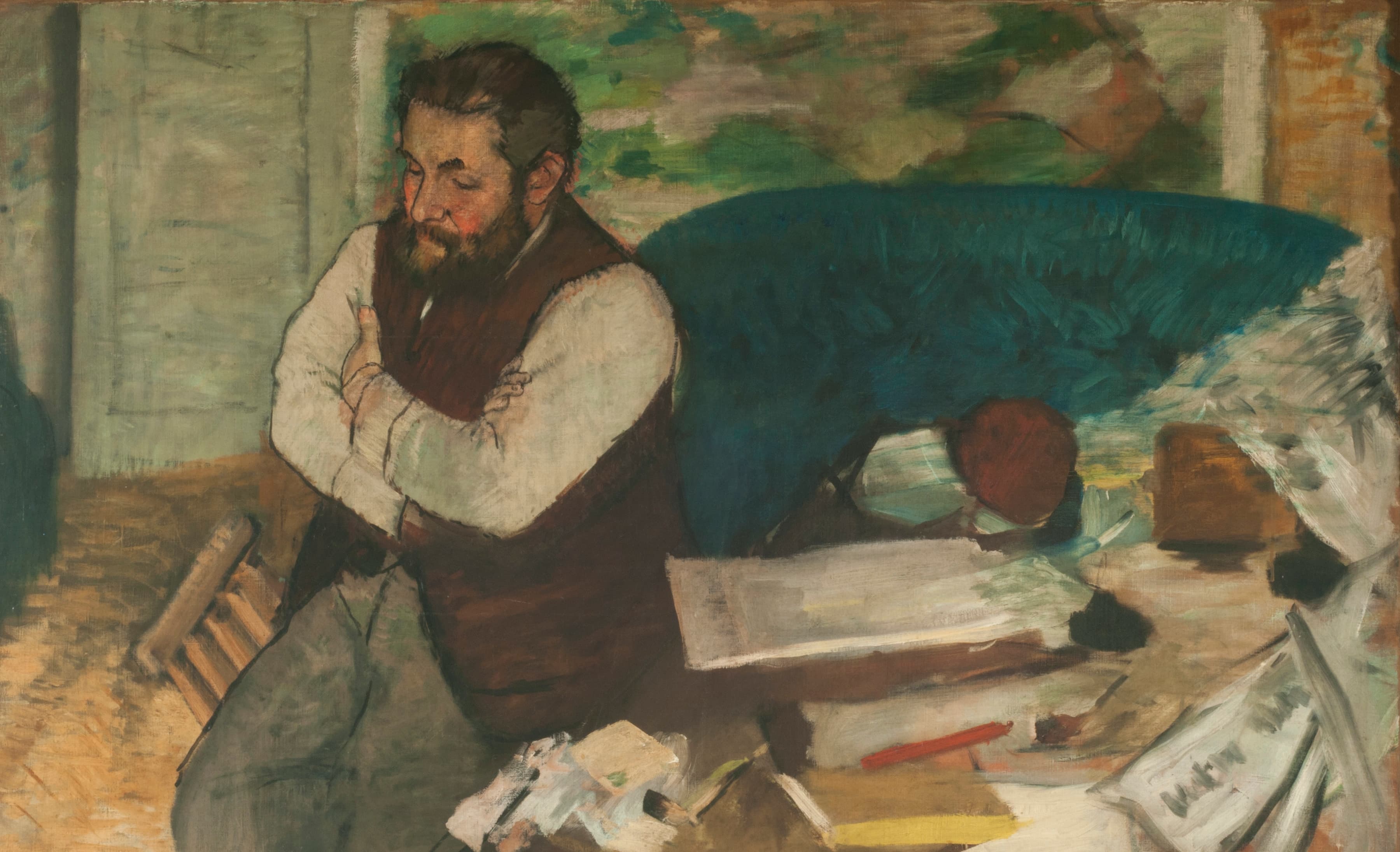 《迭戈·马尔泰利的肖像》（Portrait of Diego Martelli）｜埃德加·德加 Edgar Degas｜1879