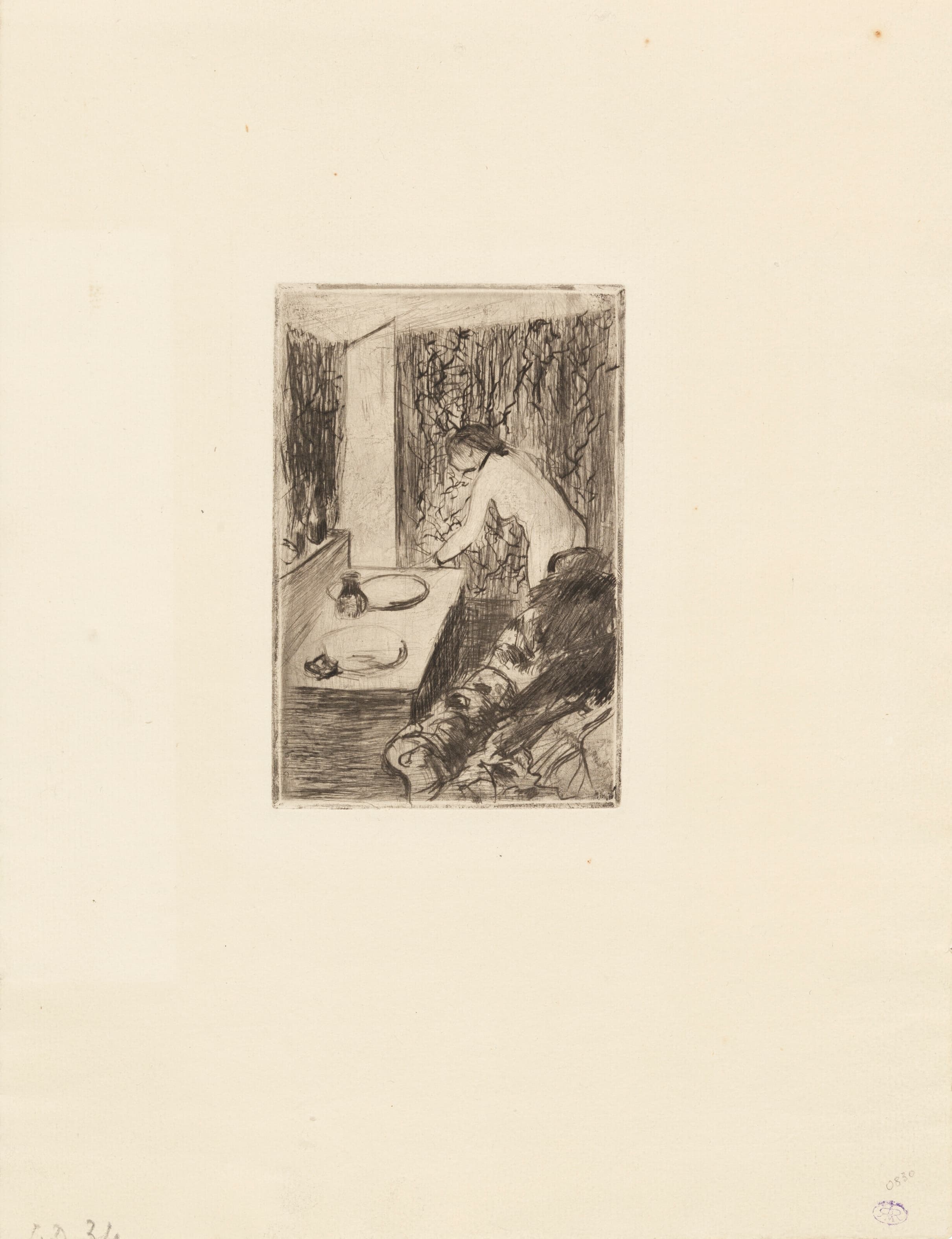 《小浴室》（Small bathroom）｜埃德加·德加 Edgar Degas｜1879–80