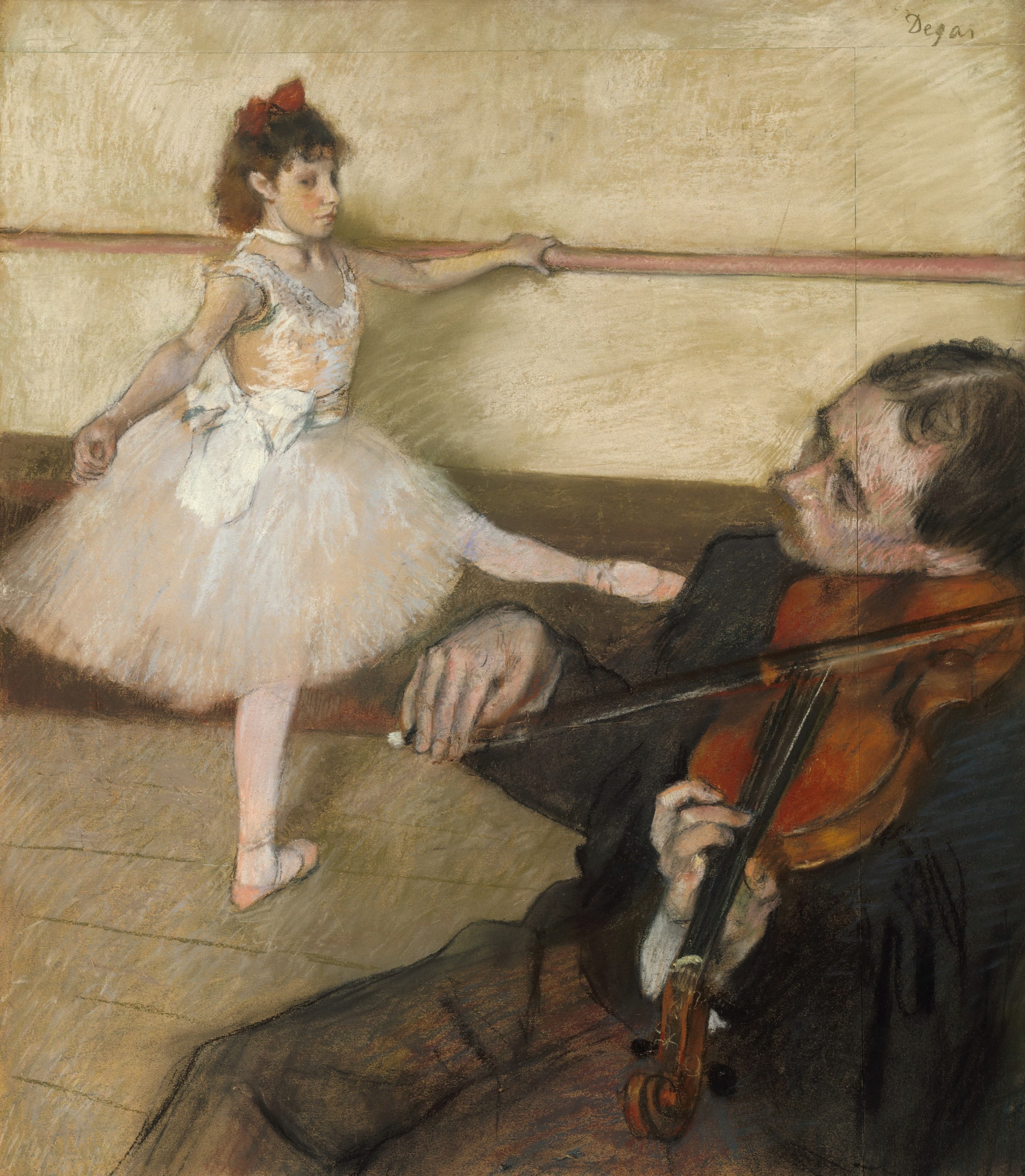 《舞蹈课》（The Dance Lesson）｜埃德加·德加 Edgar Degas｜约 1879