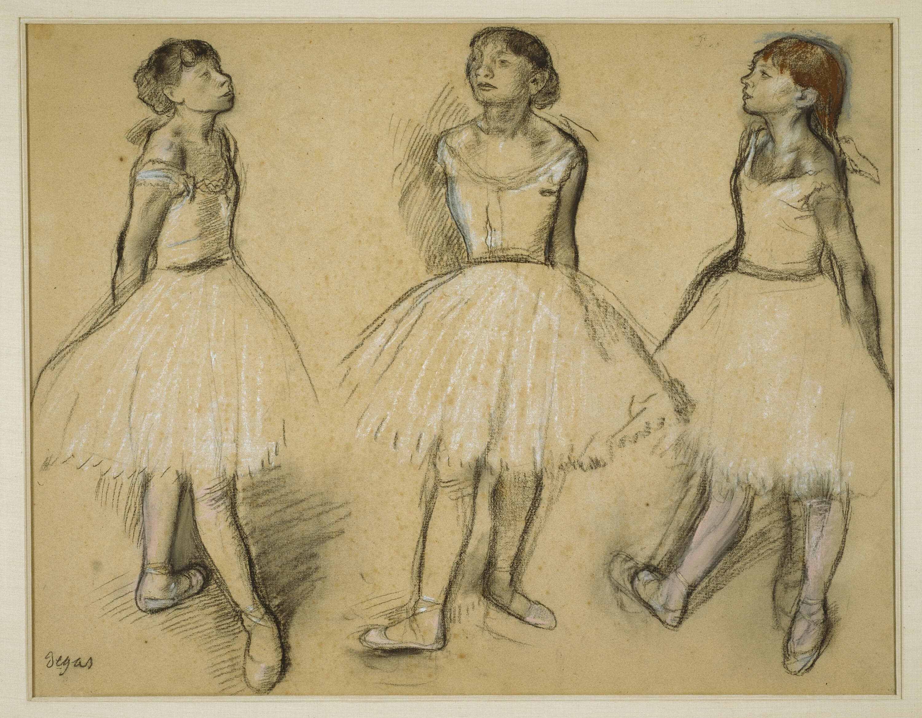 《第四位舞者的三部习作》（Three Studies of a Dancer in Fourth Position）｜埃德加·德加 Edgar Degas｜1879/80