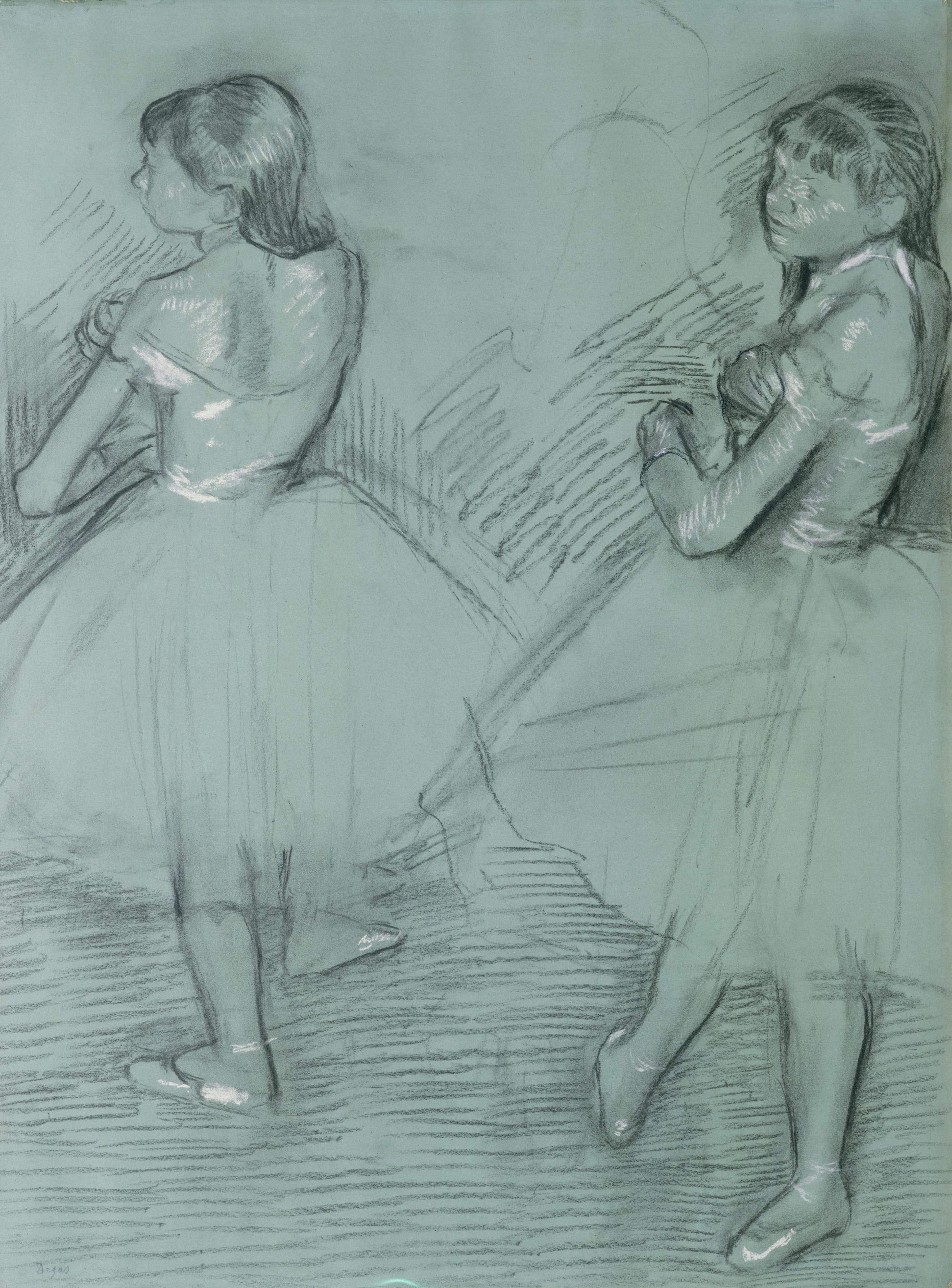 《两位舞者》（Two Dancers）｜埃德加·德加 Edgar Degas｜约 1879