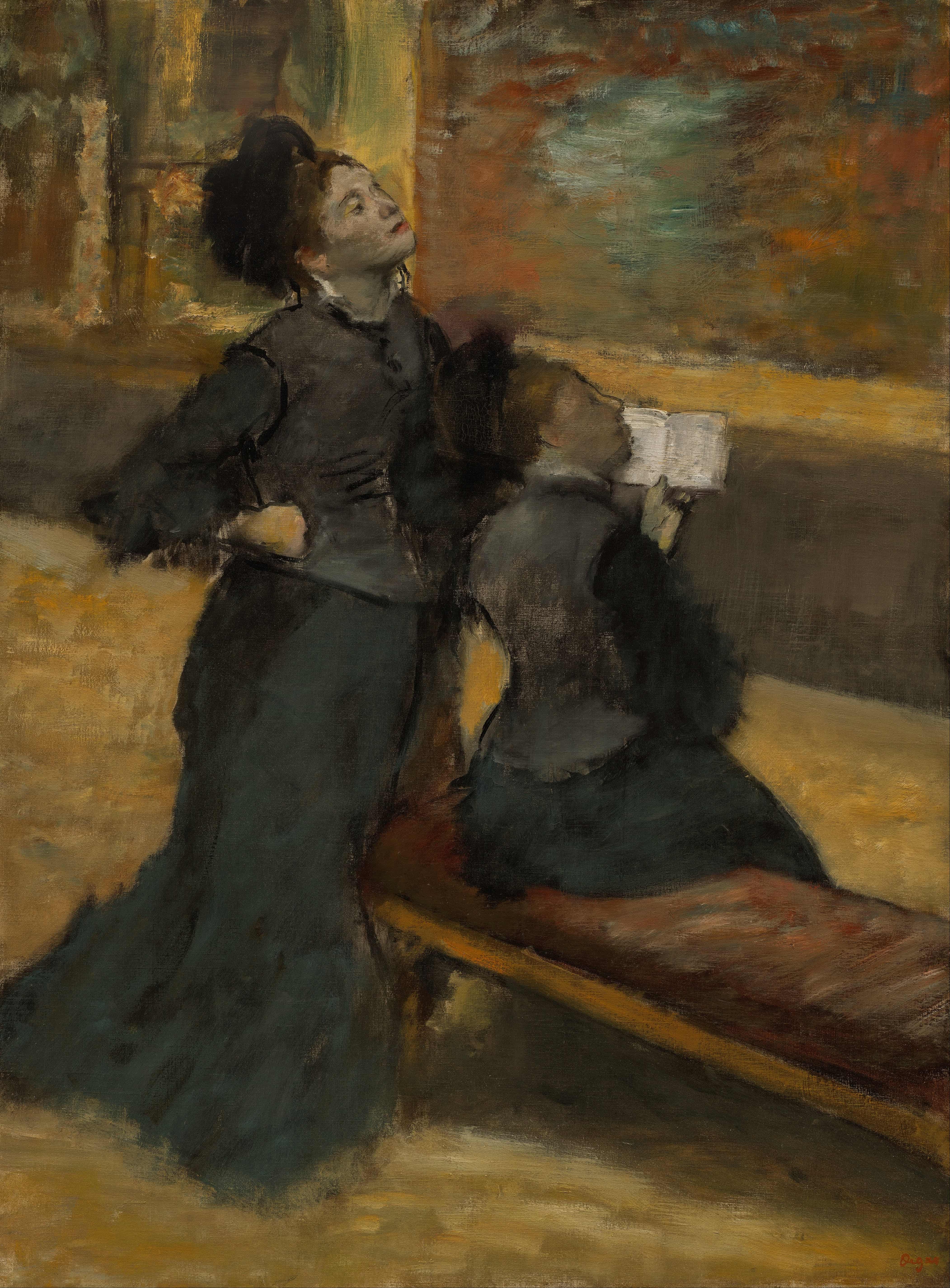 《参观博物馆》（Visit to a Museum）｜埃德加·德加 Edgar Degas｜约 1879