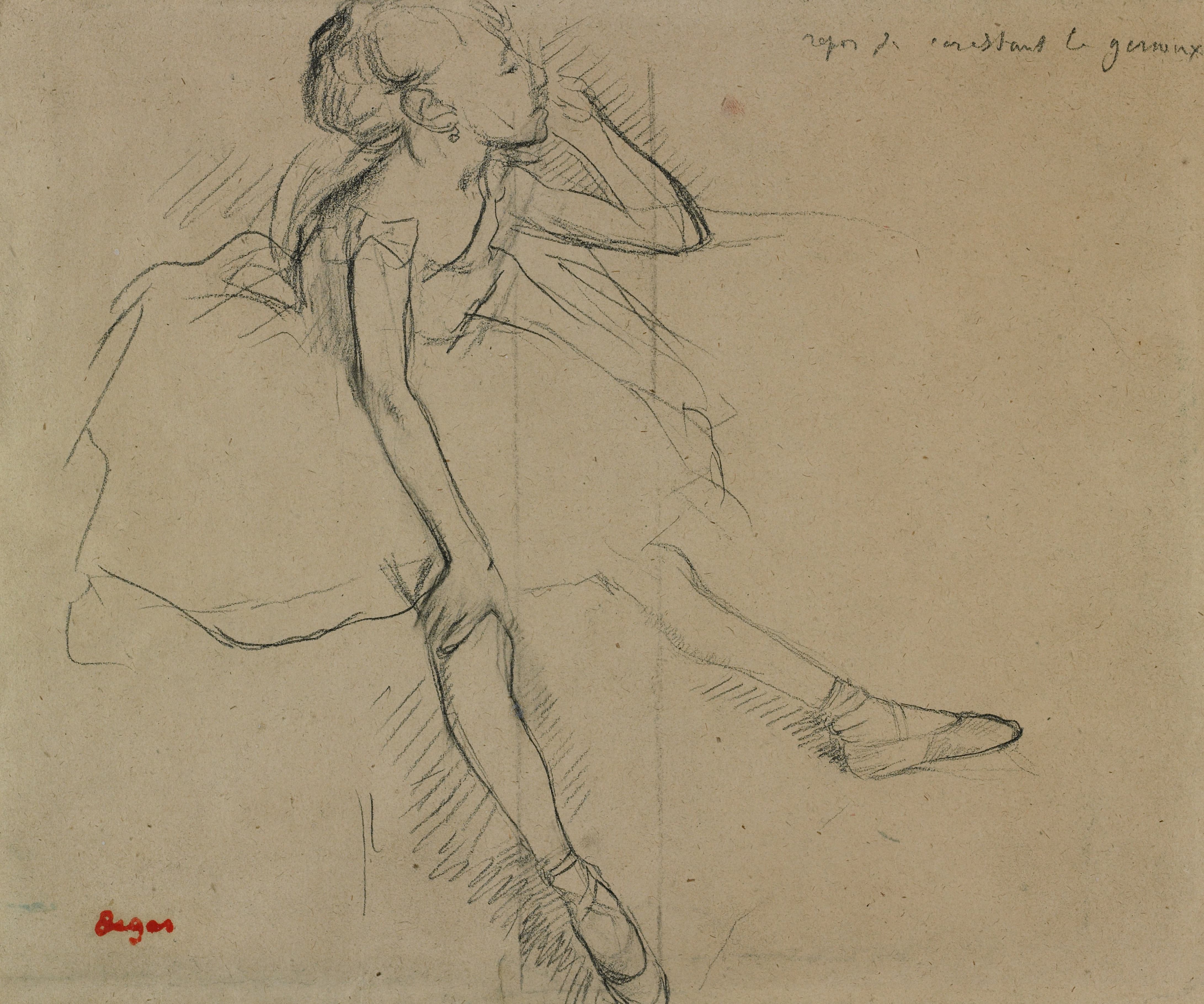《休息中的芭蕾舞演员》（Ballet Dancer in Repose）｜埃德加·德加 Edgar Degas｜约. 1880–82