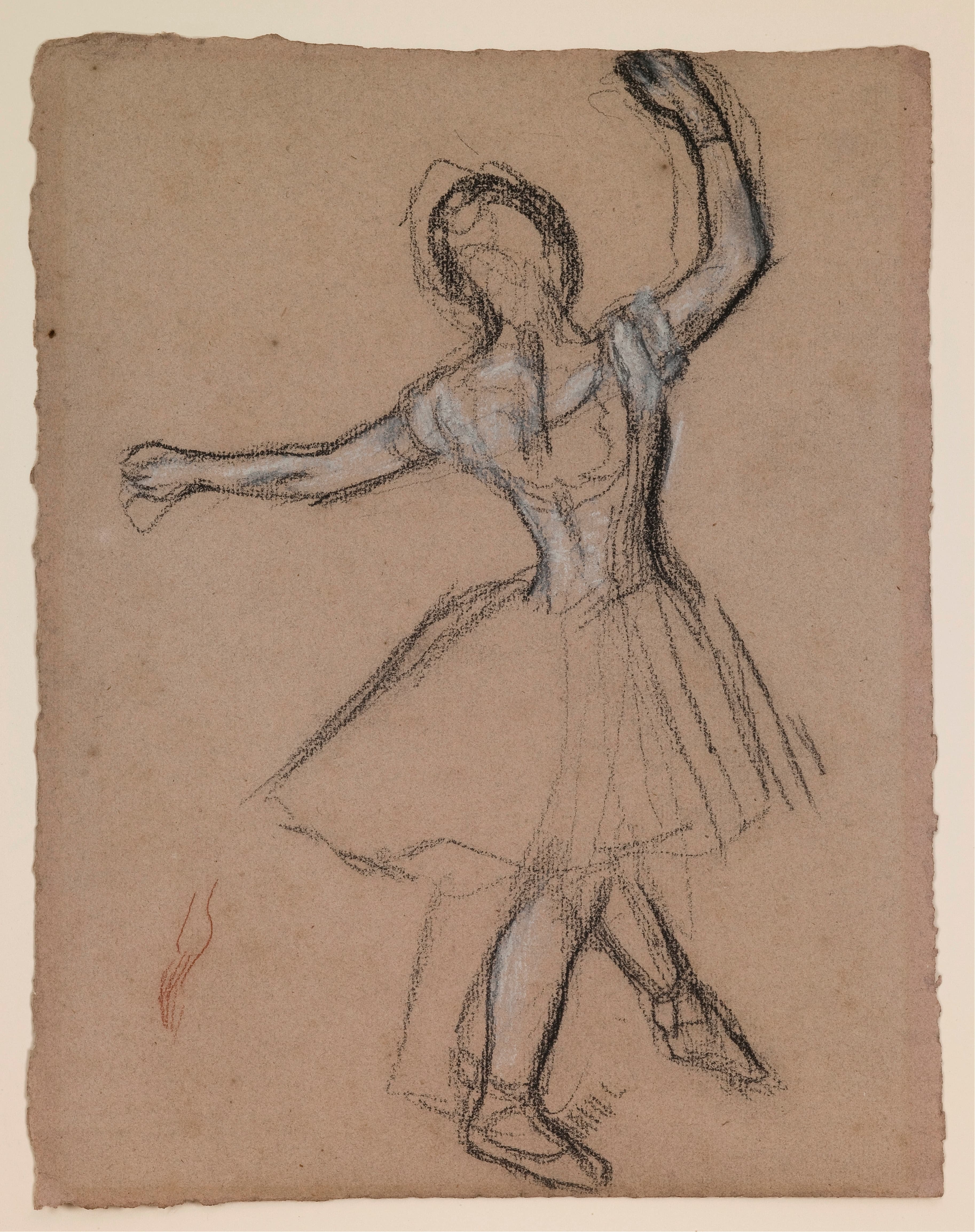 《舞台上和动作中的舞者》（Dancer on Stage and in Motion）｜埃德加·德加 Edgar Degas｜约1880–85