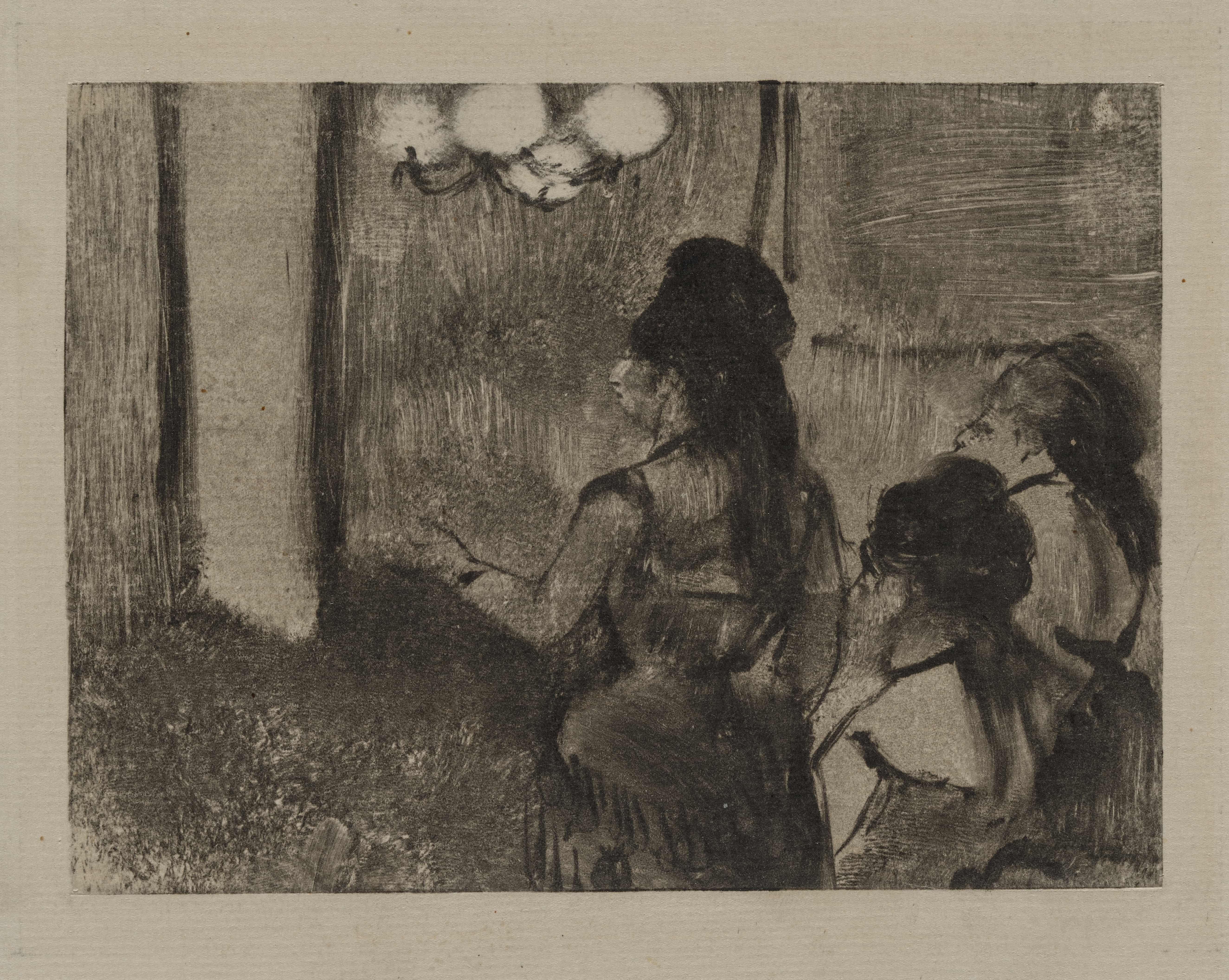 《在沙龙里》（In the Salon）｜埃德加·德加 Edgar Degas｜约. 1880s