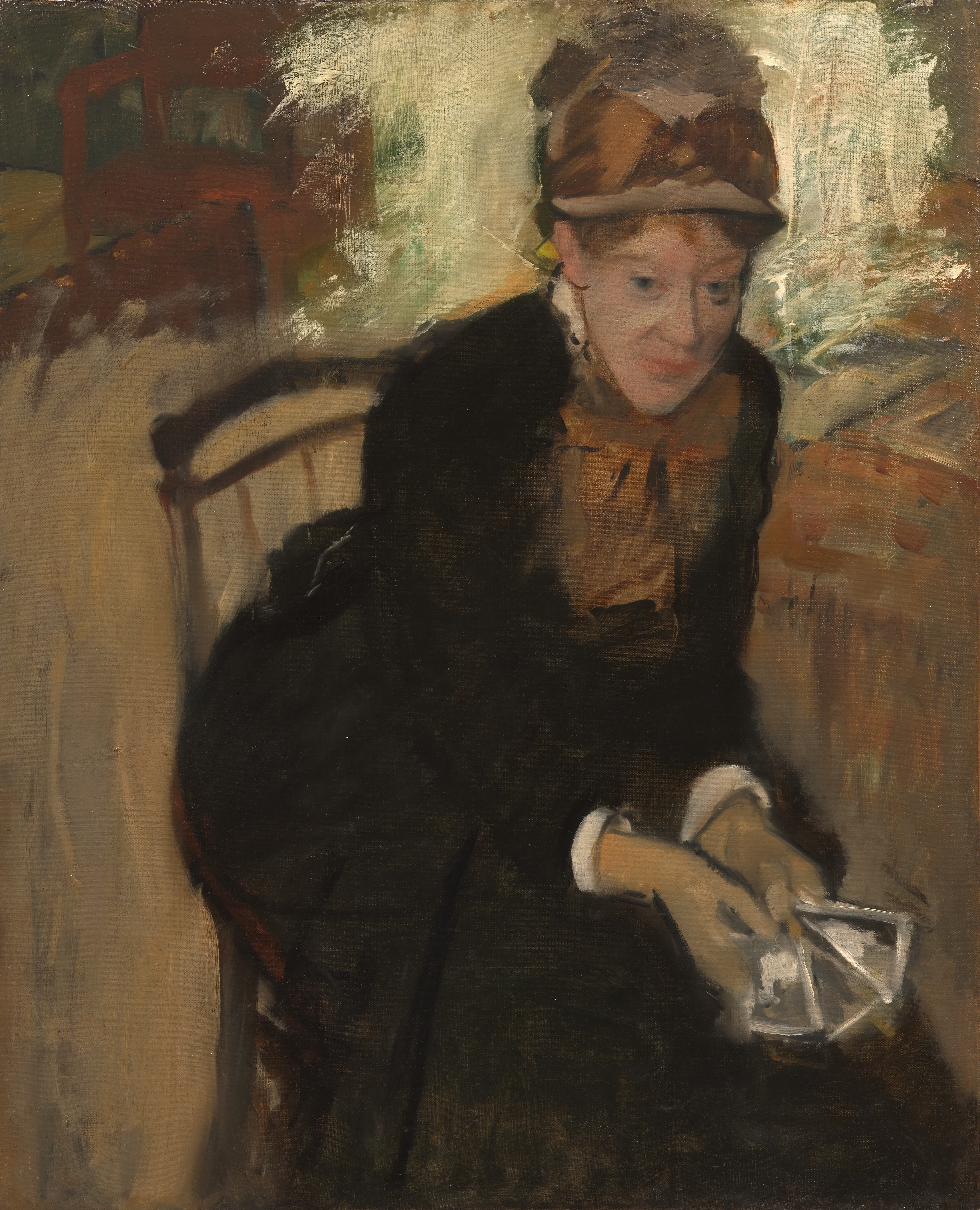 《玛丽·卡萨特》（Mary Cassatt）｜埃德加·德加 Edgar Degas｜约. 1880–1884