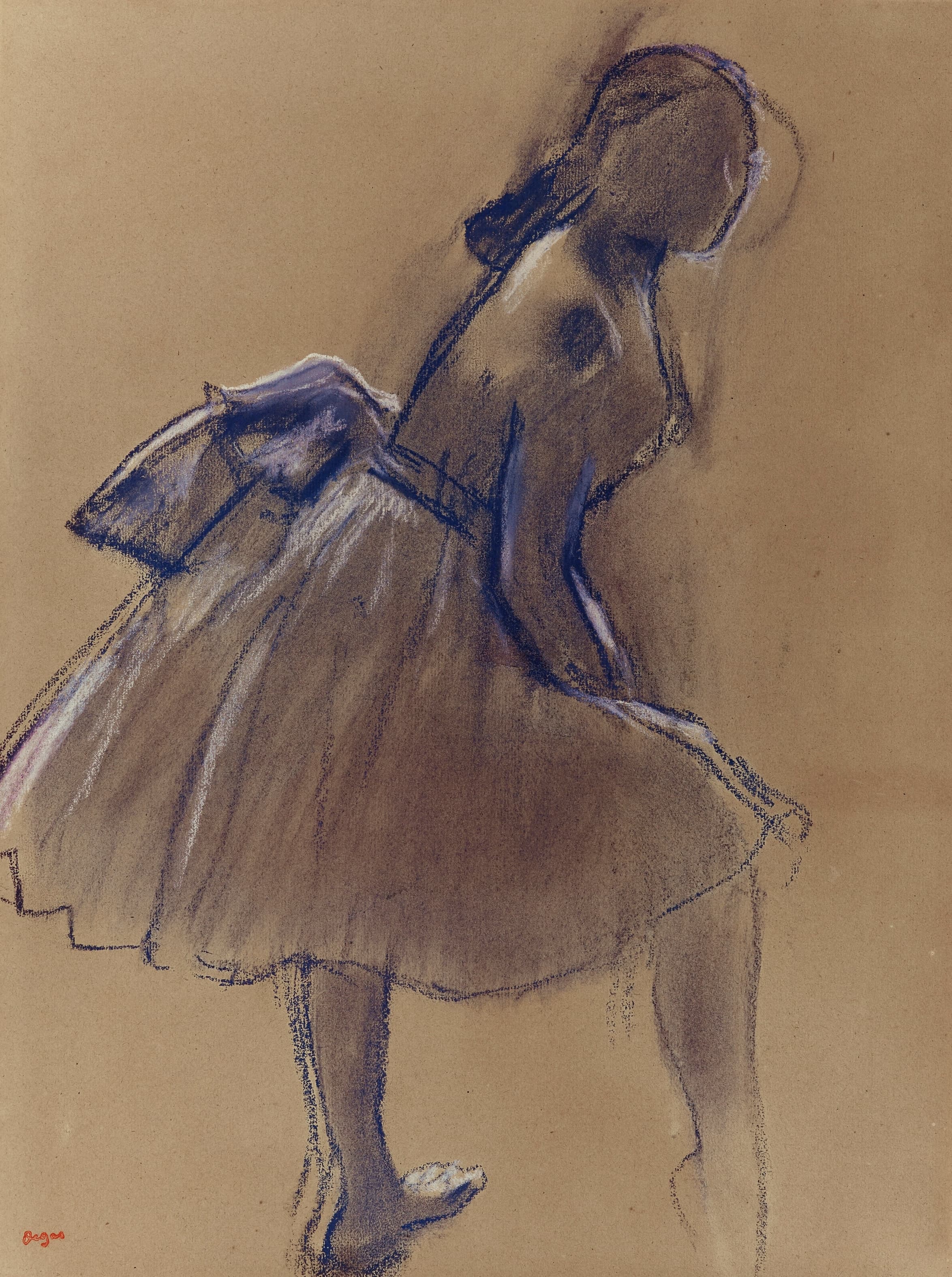 《站立舞者的侧面》（Standing dancer, in profile）｜埃德加·德加 Edgar Degas｜约 1880–1885