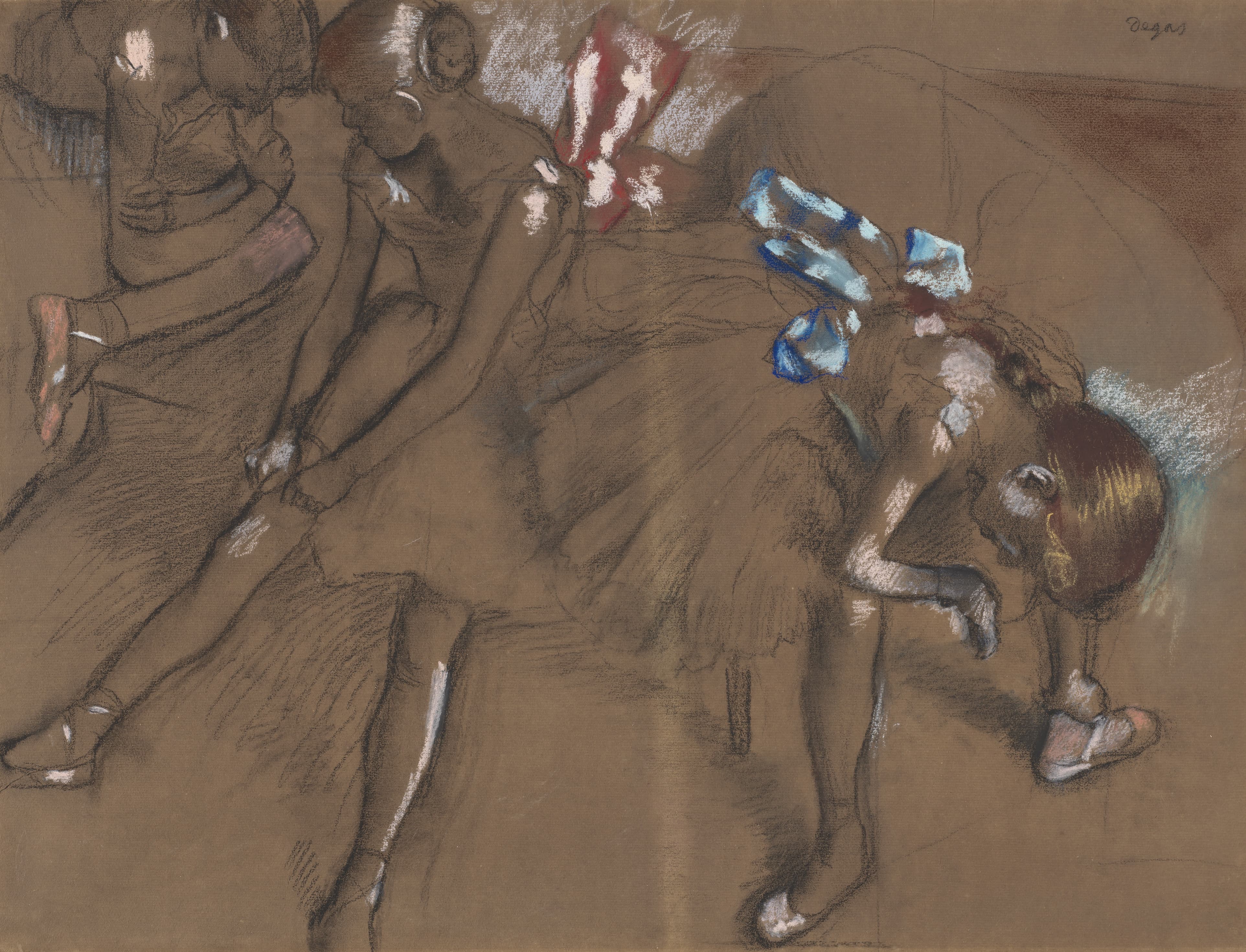 《三个舞者休息》（Three Dancers Resting）｜埃德加·德加 Edgar Degas｜约. 1880