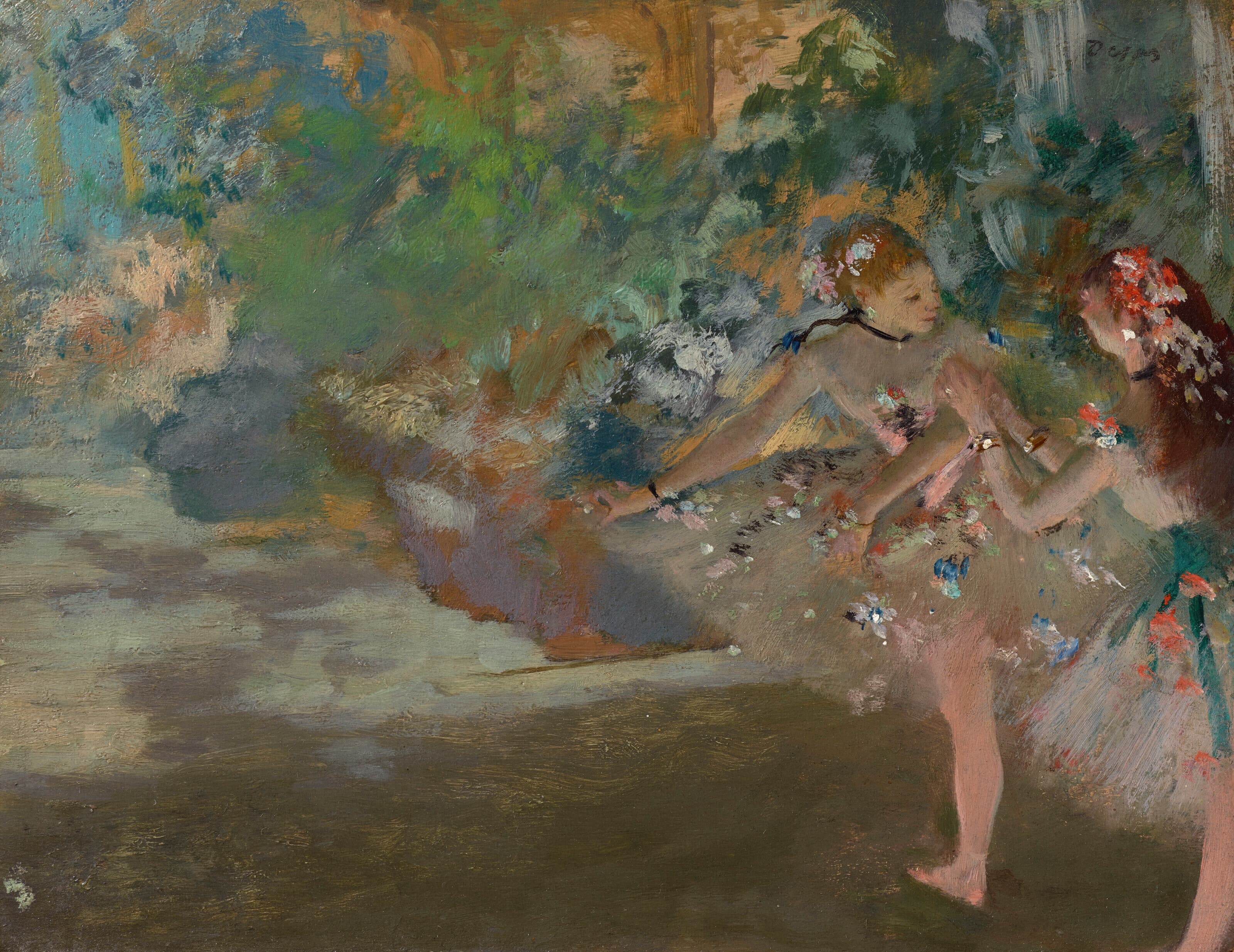 《舞台上的两位舞者》（Two dancers on stage）｜埃德加·德加 Edgar Degas｜约 1880
