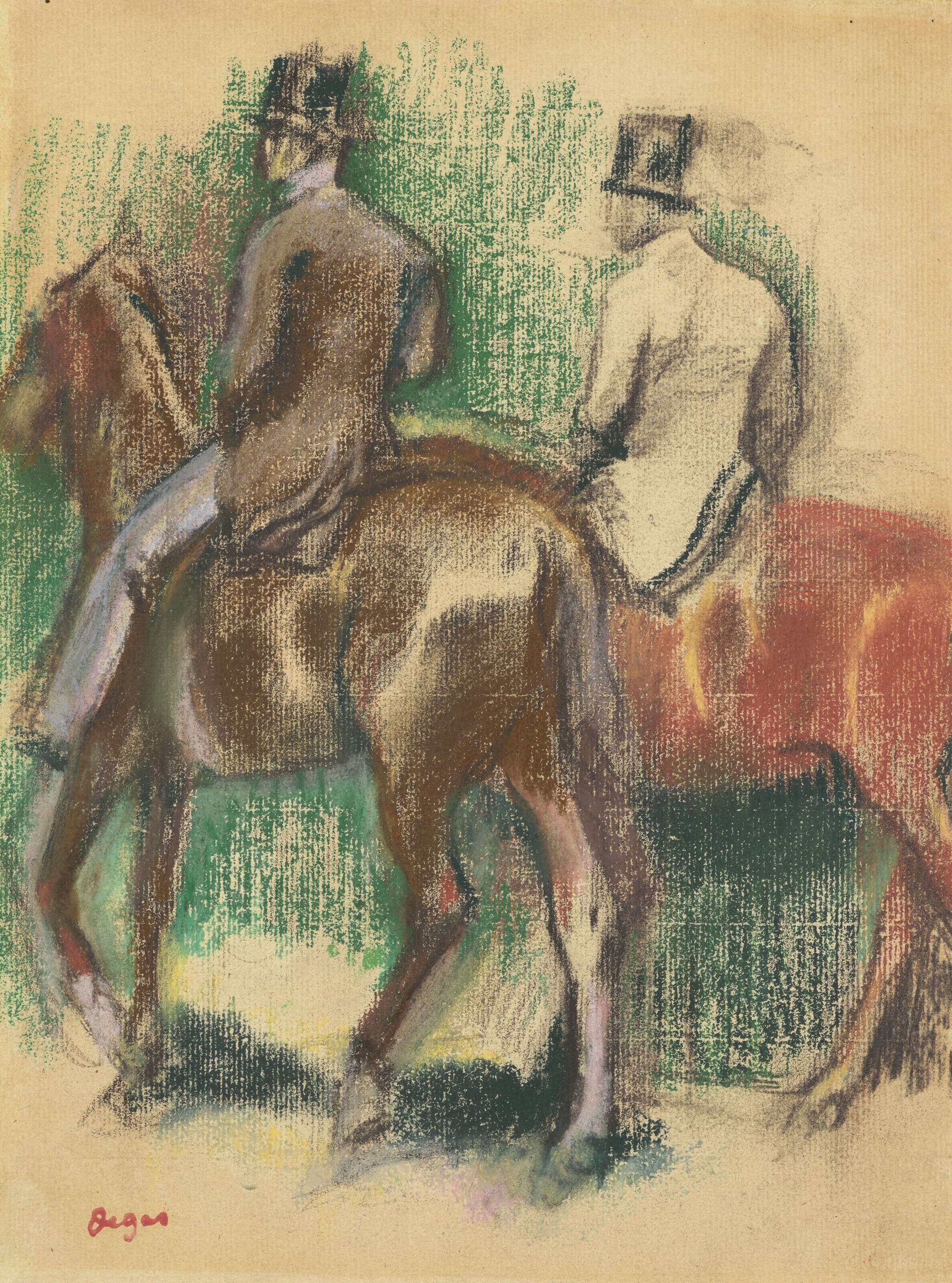 《两个骑士》（Two horsemen）｜埃德加·德加 Edgar Degas｜1881–1885