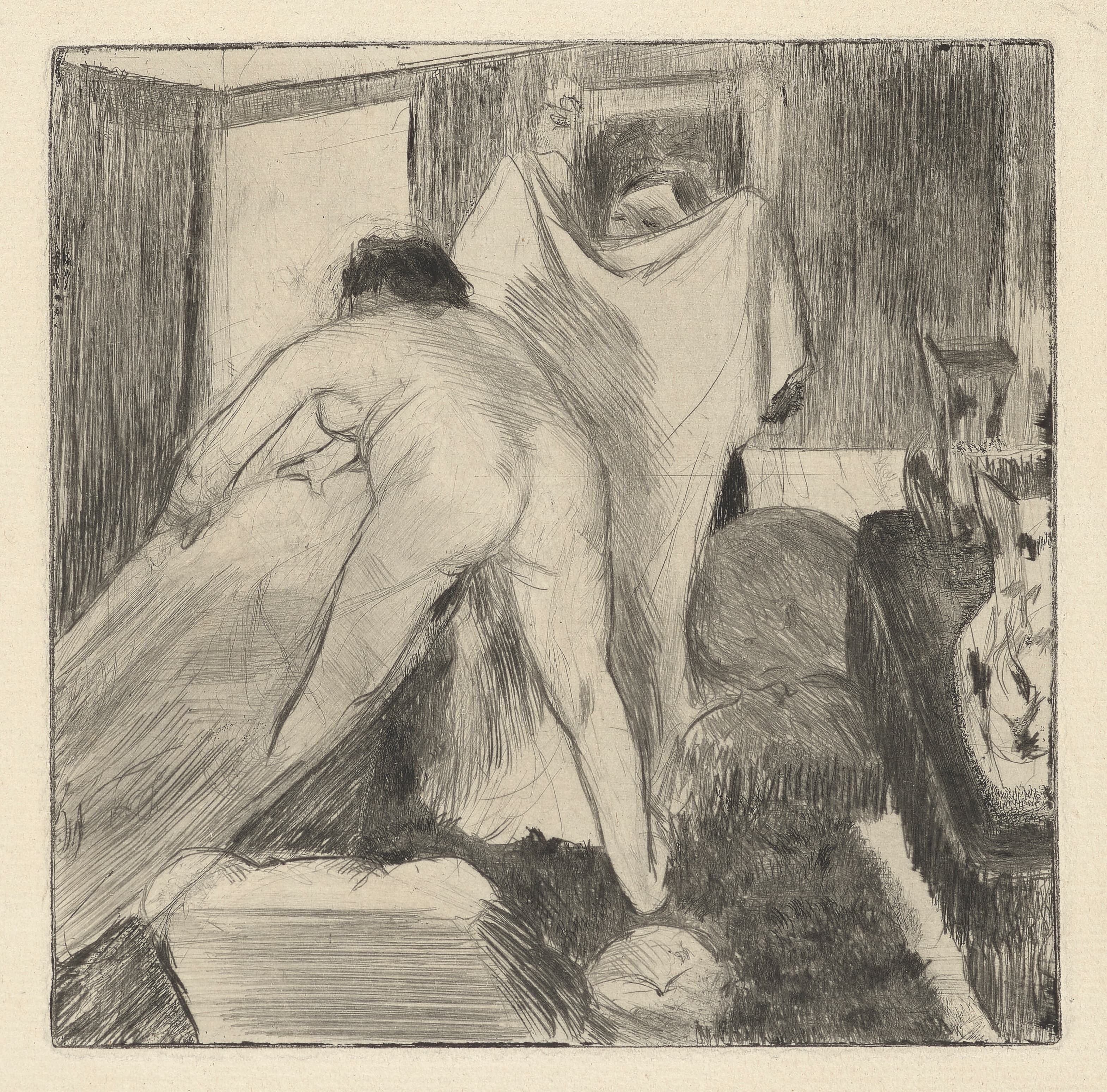 《从浴室出来》（Getting out of the bath）｜埃德加·德加 Edgar Degas｜1882