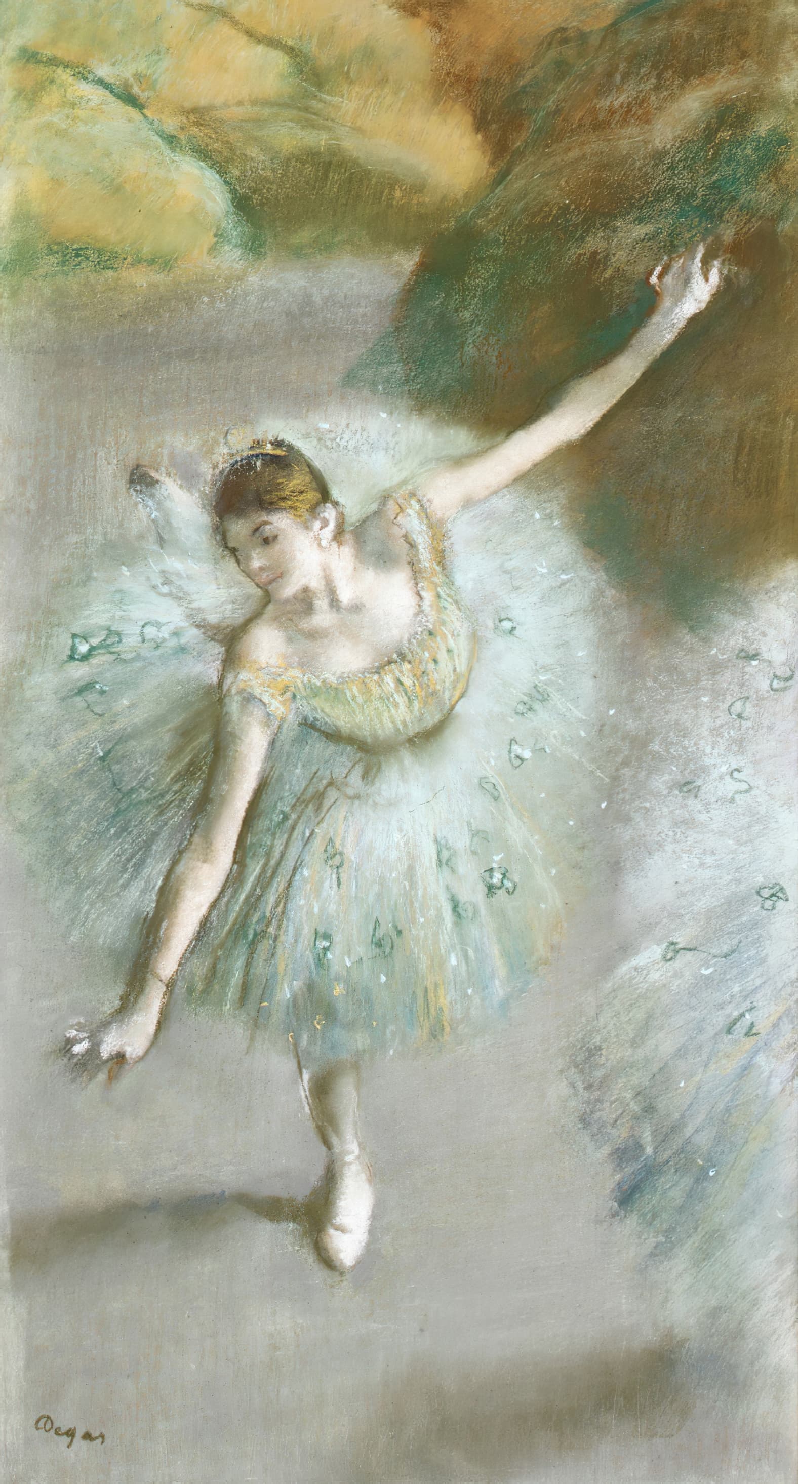 《绿衣舞者》（Dancer in Green）｜埃德加·德加 Edgar Degas｜约. 1883