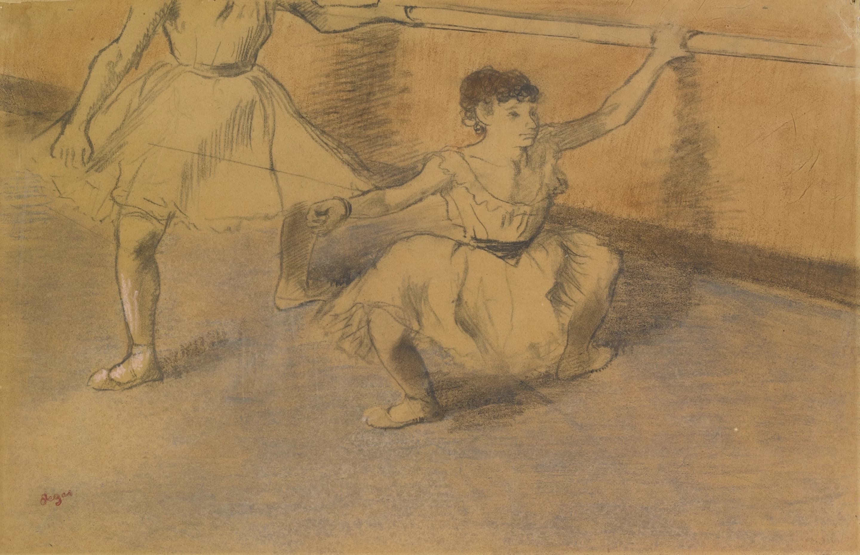 《酒吧里的舞者》（Dancers at the barre）｜埃德加·德加 Edgar Degas｜约 1883–85