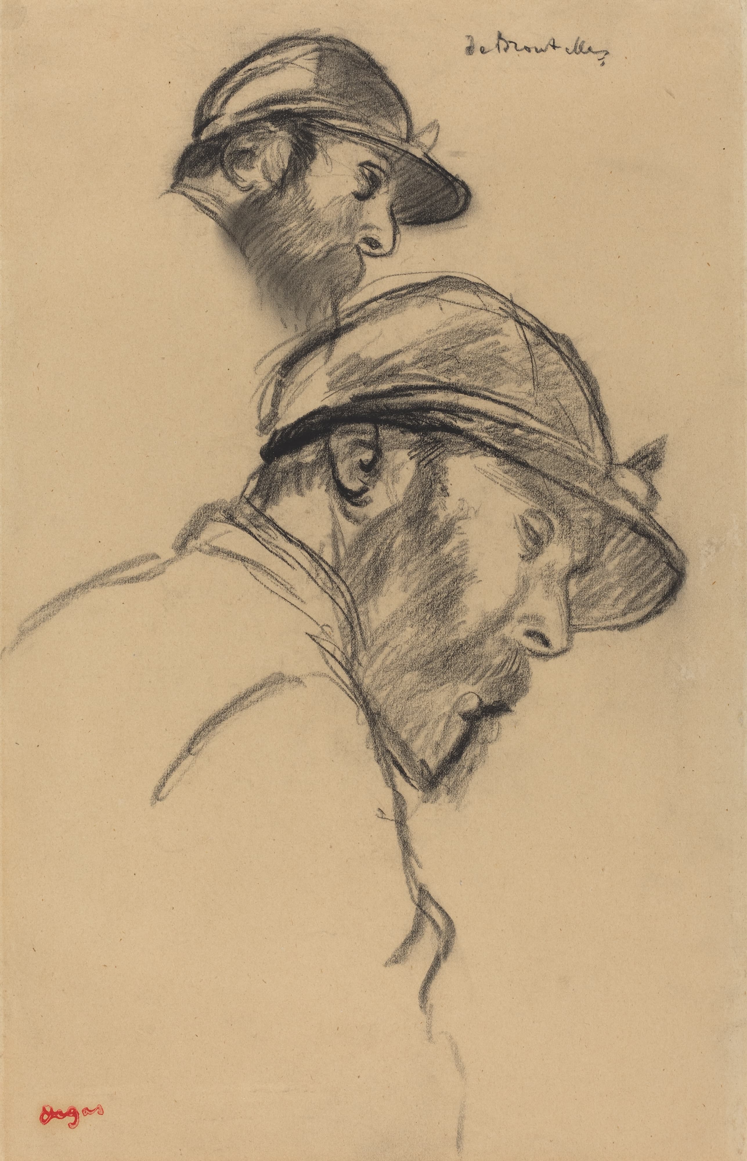 《骑师研究（M. de Broutelles）》（Study of a Jockey (M. de Broutelles)）｜埃德加·德加 Edgar Degas｜约. 1884