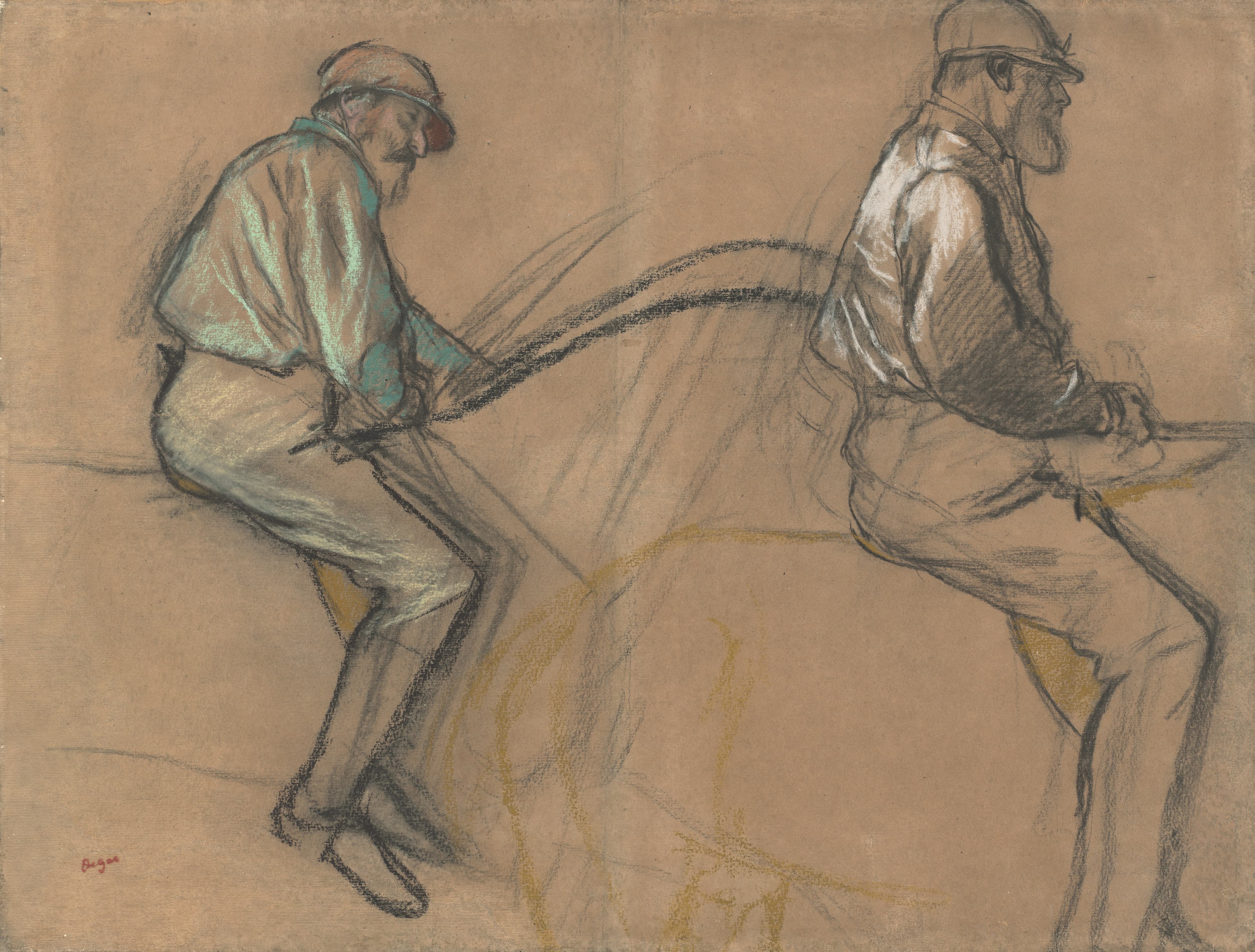 《骑师的两项研究》（Two Studies of a Jockey）｜埃德加·德加 Edgar Degas｜约. 1884