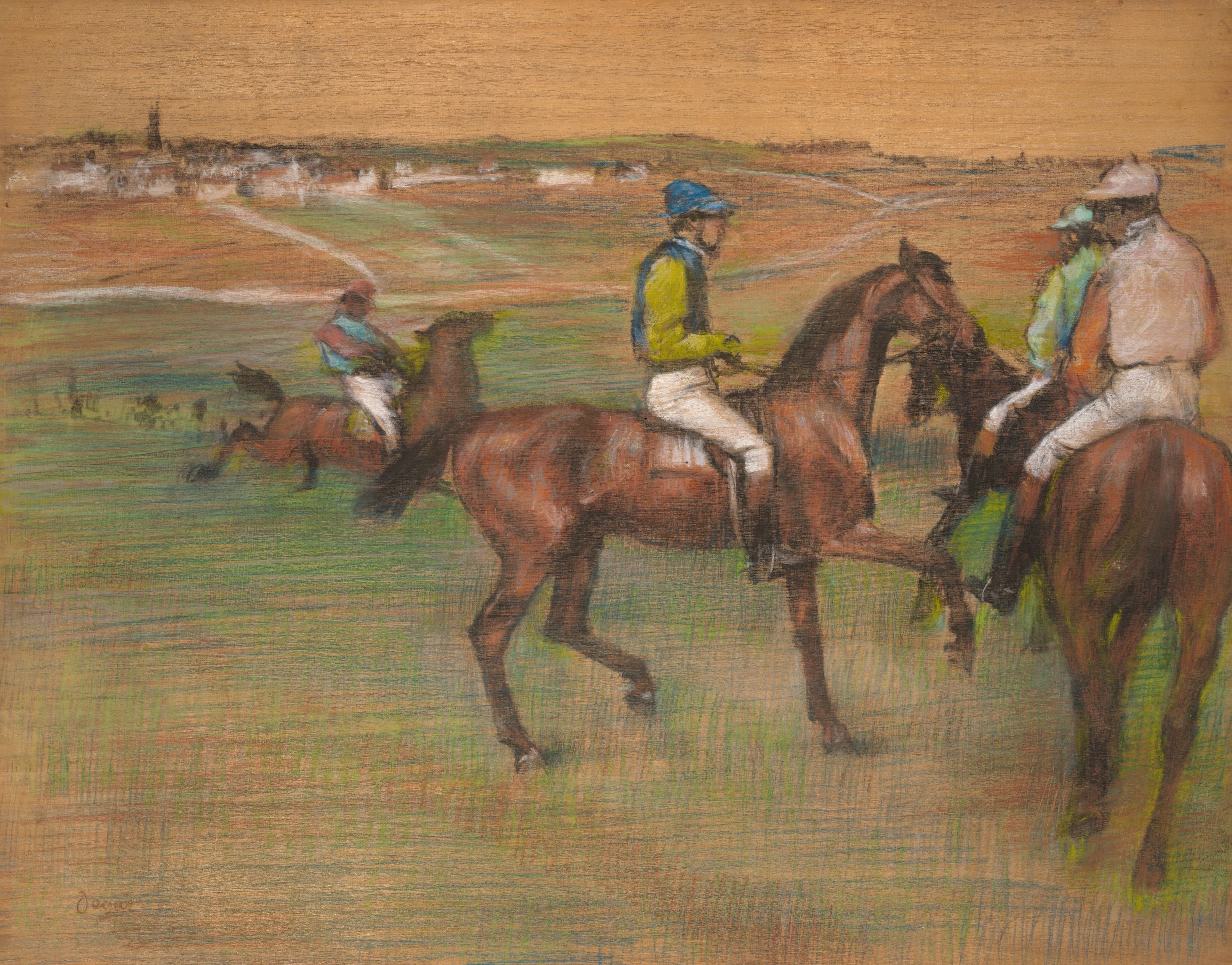 《赛马》（Race Horses）｜埃德加·德加 Edgar Degas｜约 1885–88