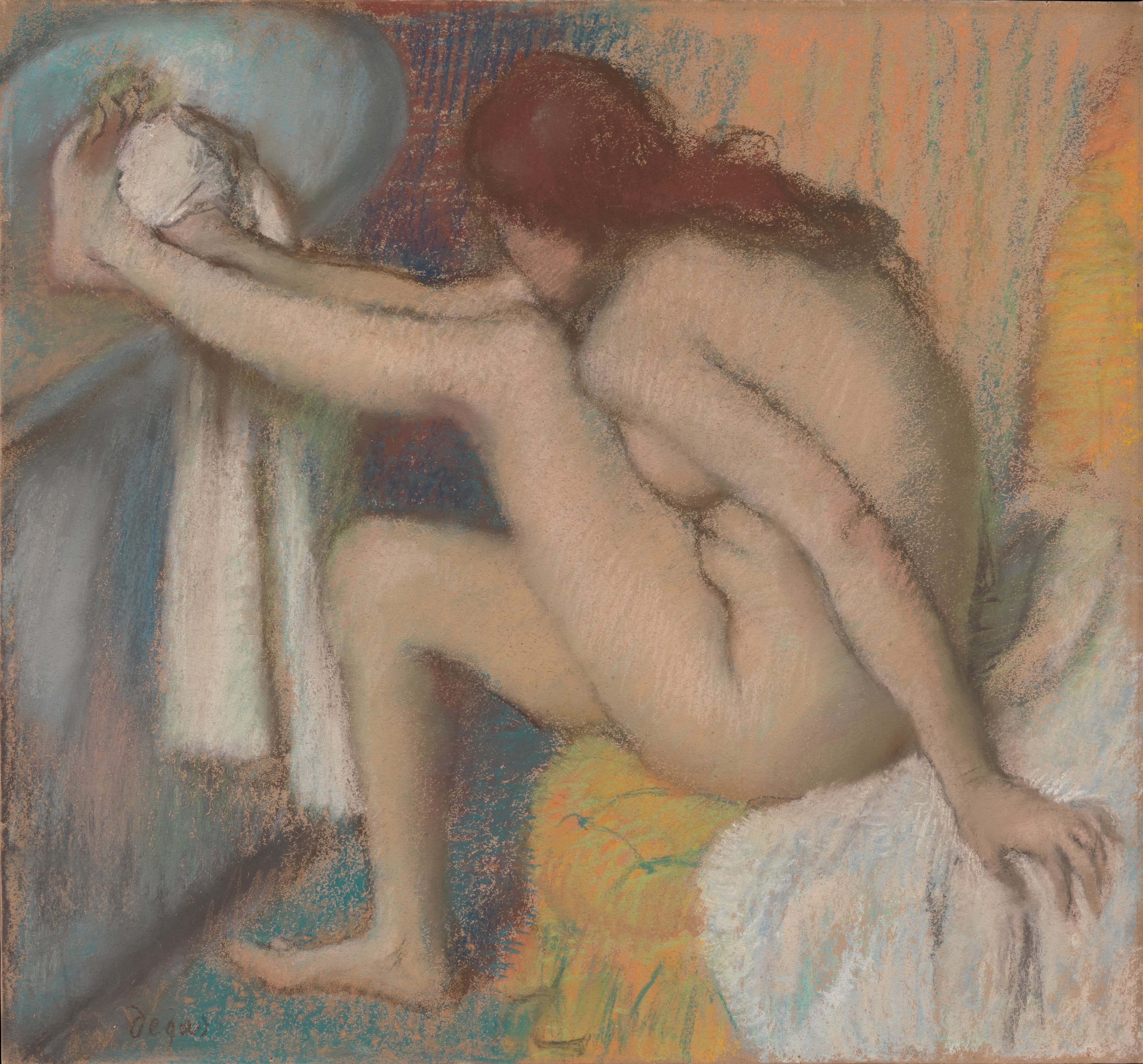 《女人擦干她的脚》（Woman Drying Her Foot）｜埃德加·德加 Edgar Degas｜1885–86