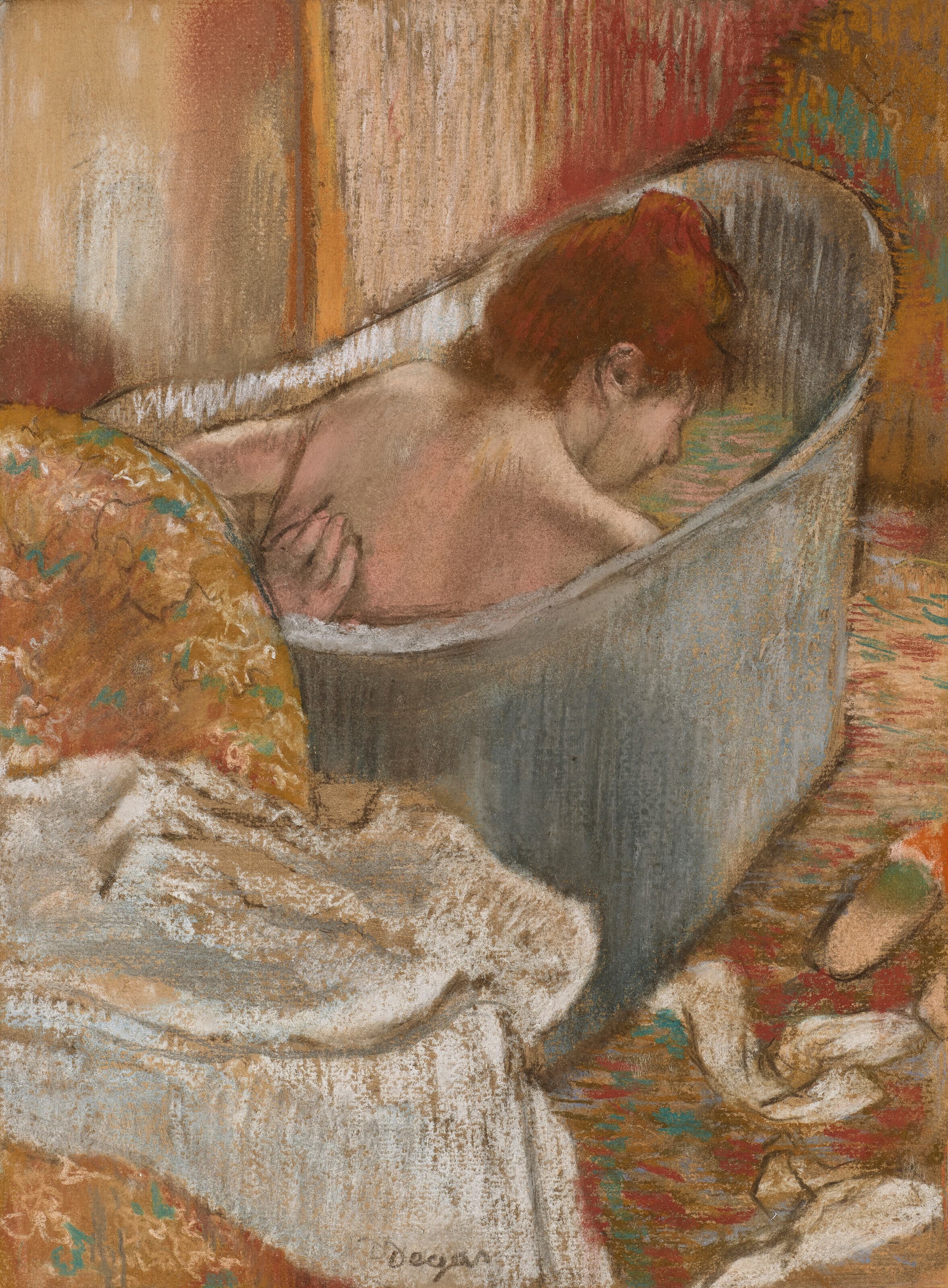 《勒贝恩（浴缸里的女人）》（Le Bain (Woman in her bathtub)）｜埃德加·德加 Edgar Degas｜约 1886