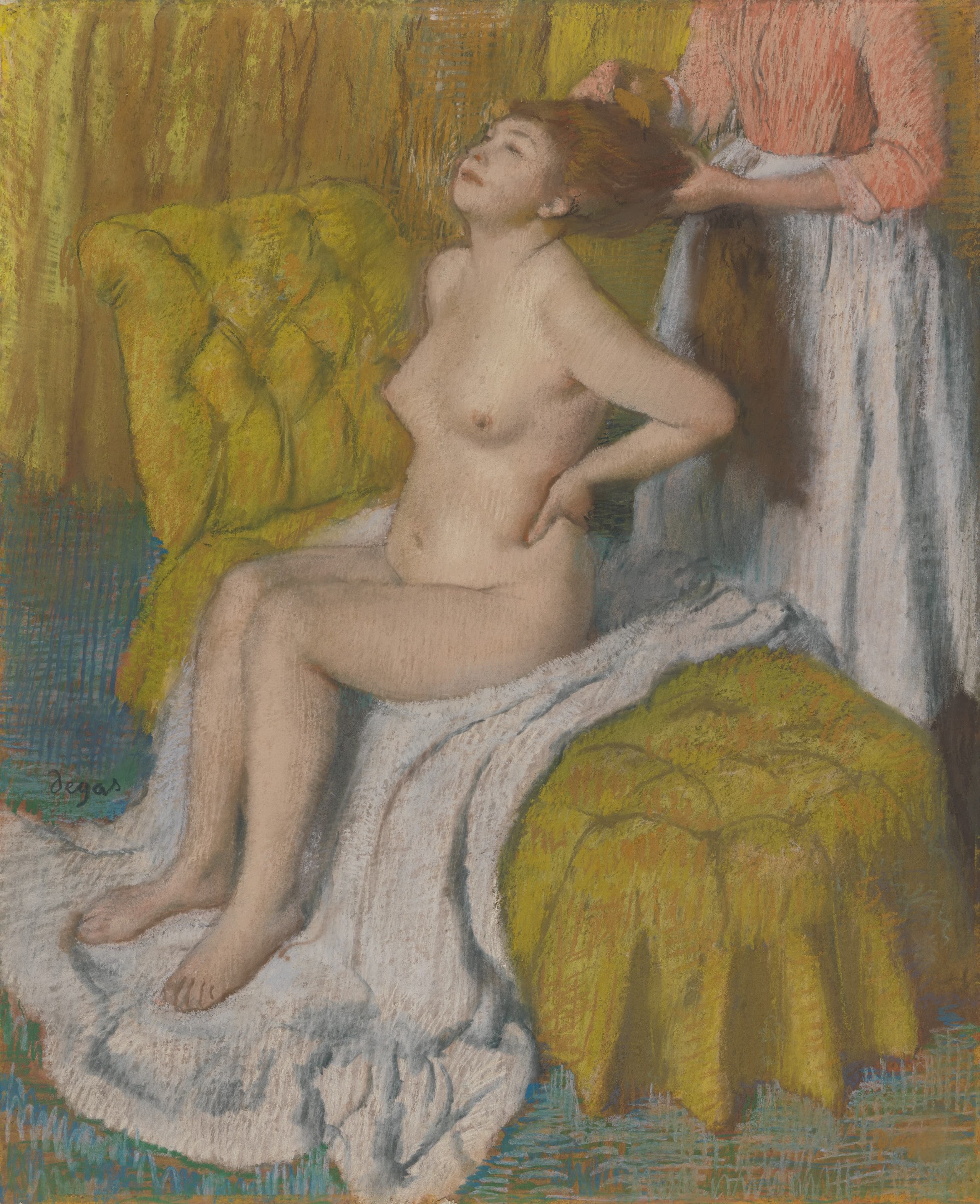 《梳理头发的女人》（Woman Having Her Hair Combed）｜埃德加·德加 Edgar Degas｜约 1886–88