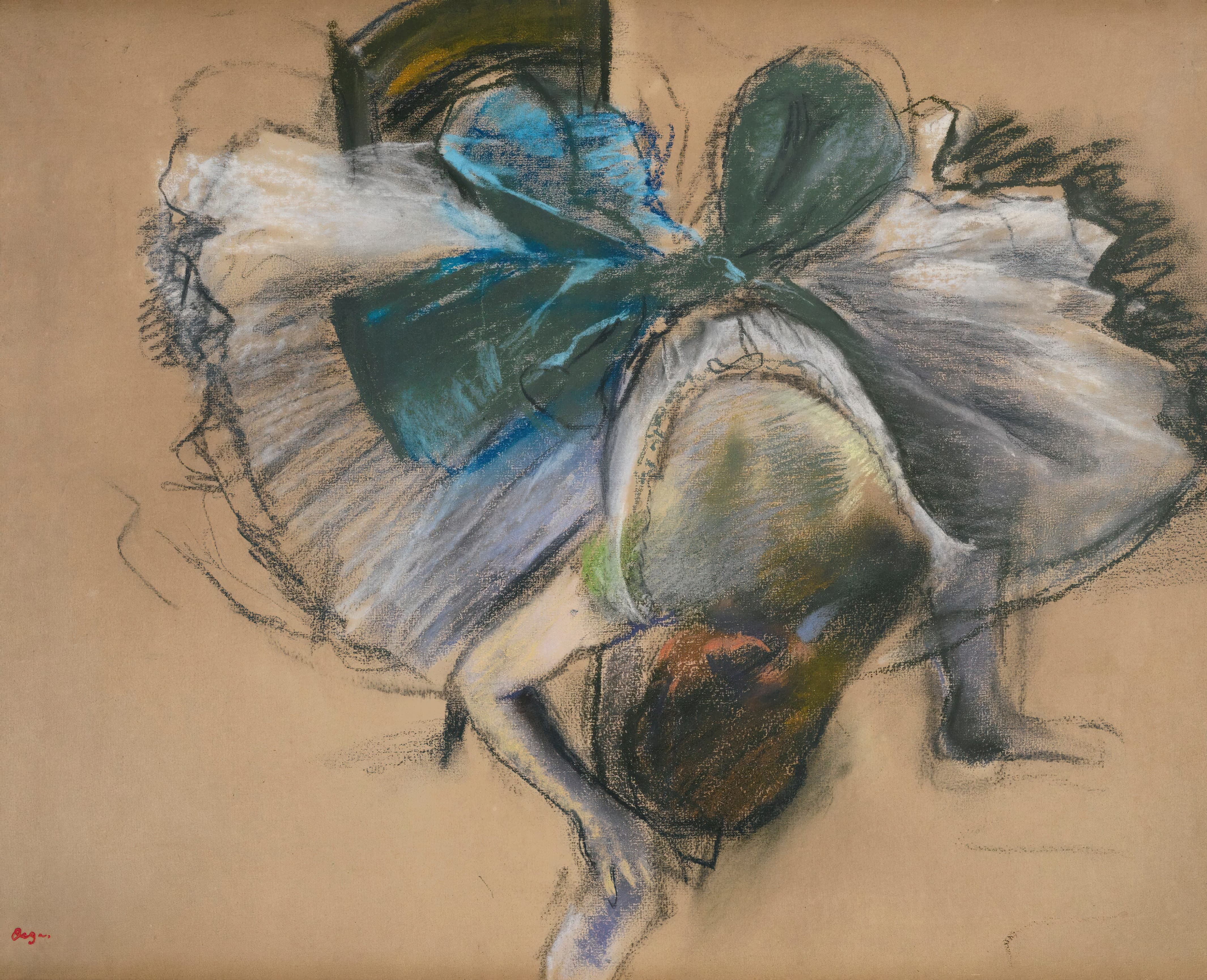 《舞者调整她的拖鞋》（Dancer Adjusting Her Slipper）｜埃德加·德加 Edgar Degas｜1887