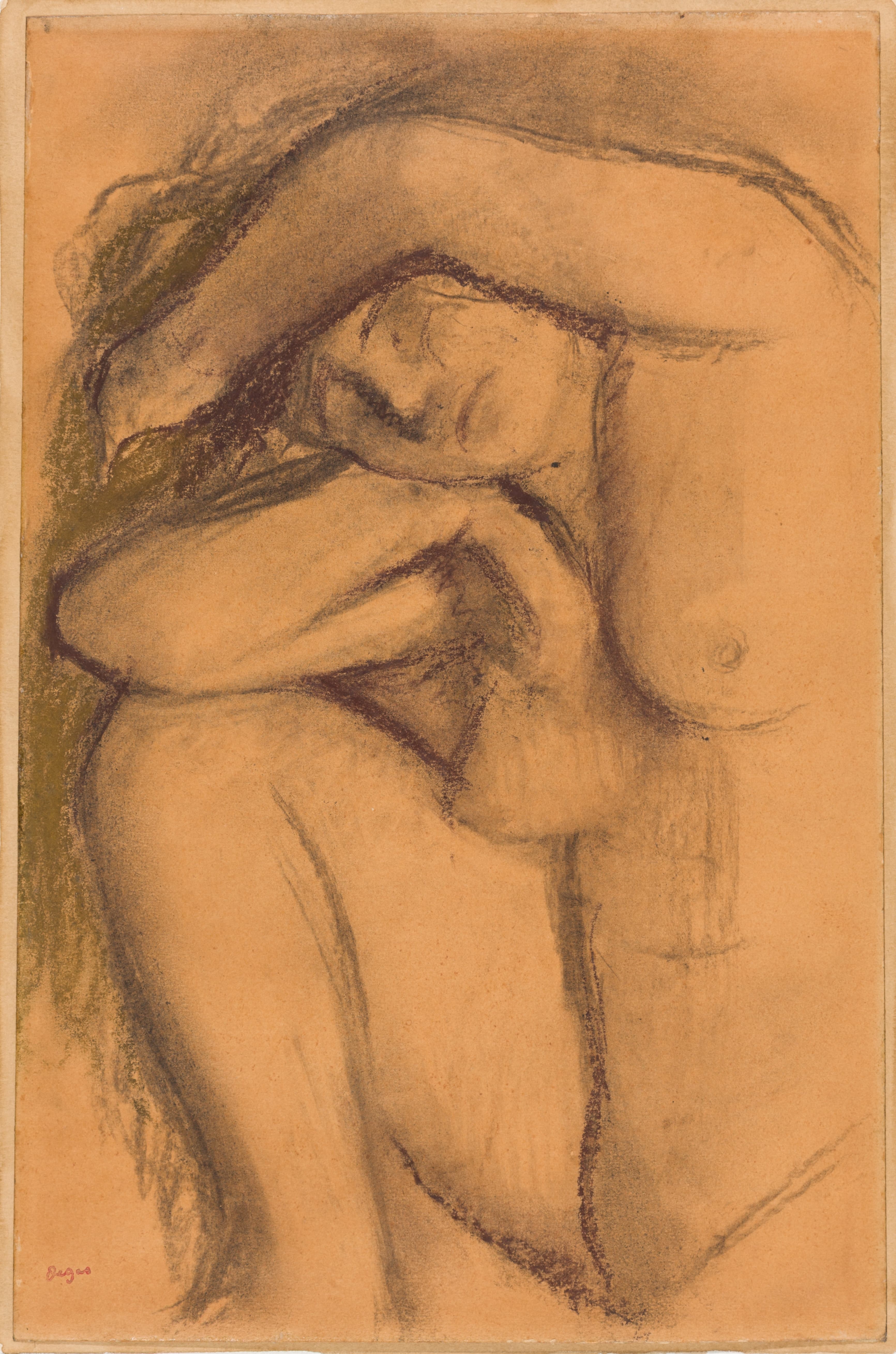 《裸体研究》（Nude Study）｜埃德加·德加 Edgar Degas｜约 1888–1892