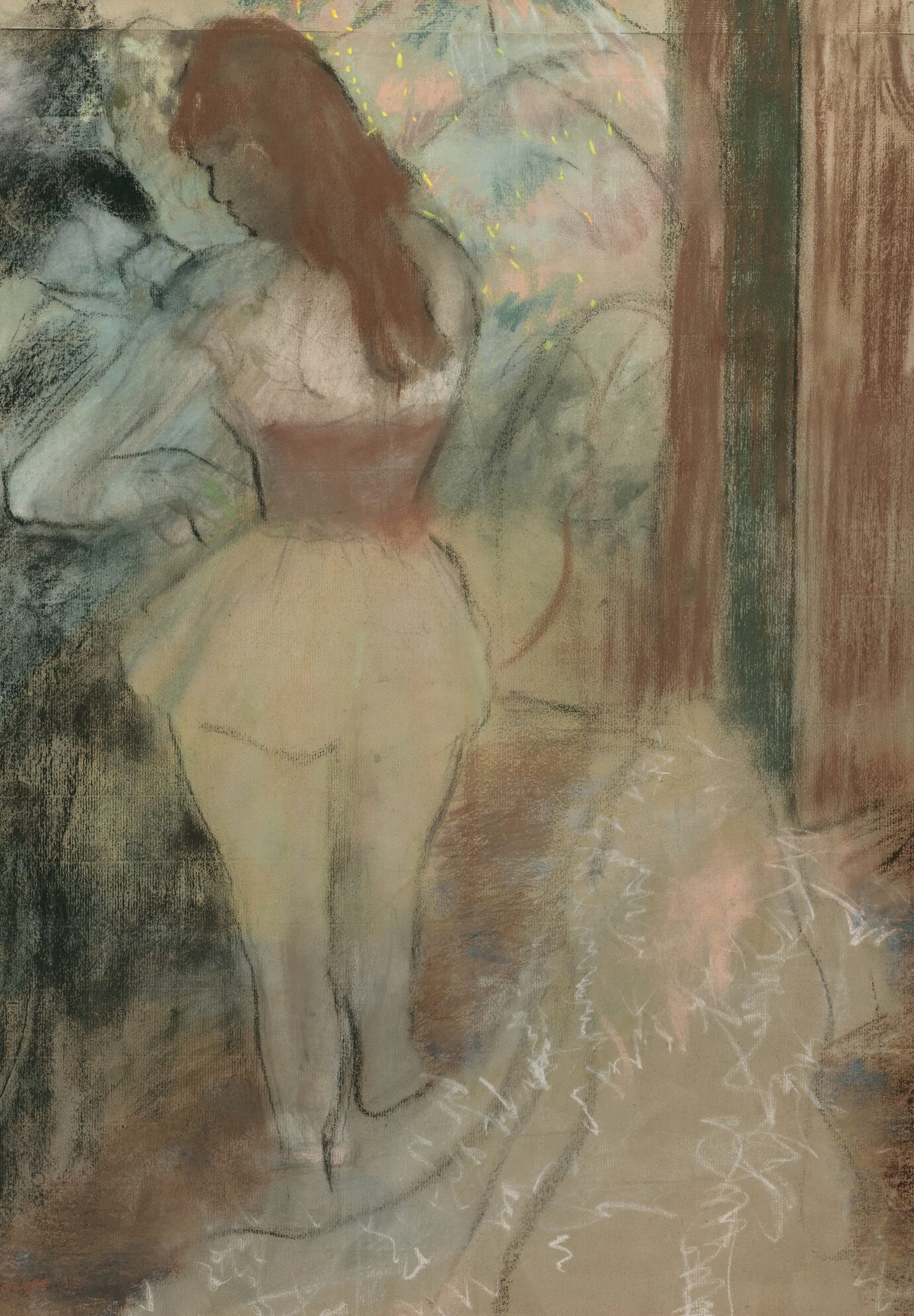 《舞者着装》（Dancer Dressing）｜埃德加·德加 Edgar Degas｜1889–90