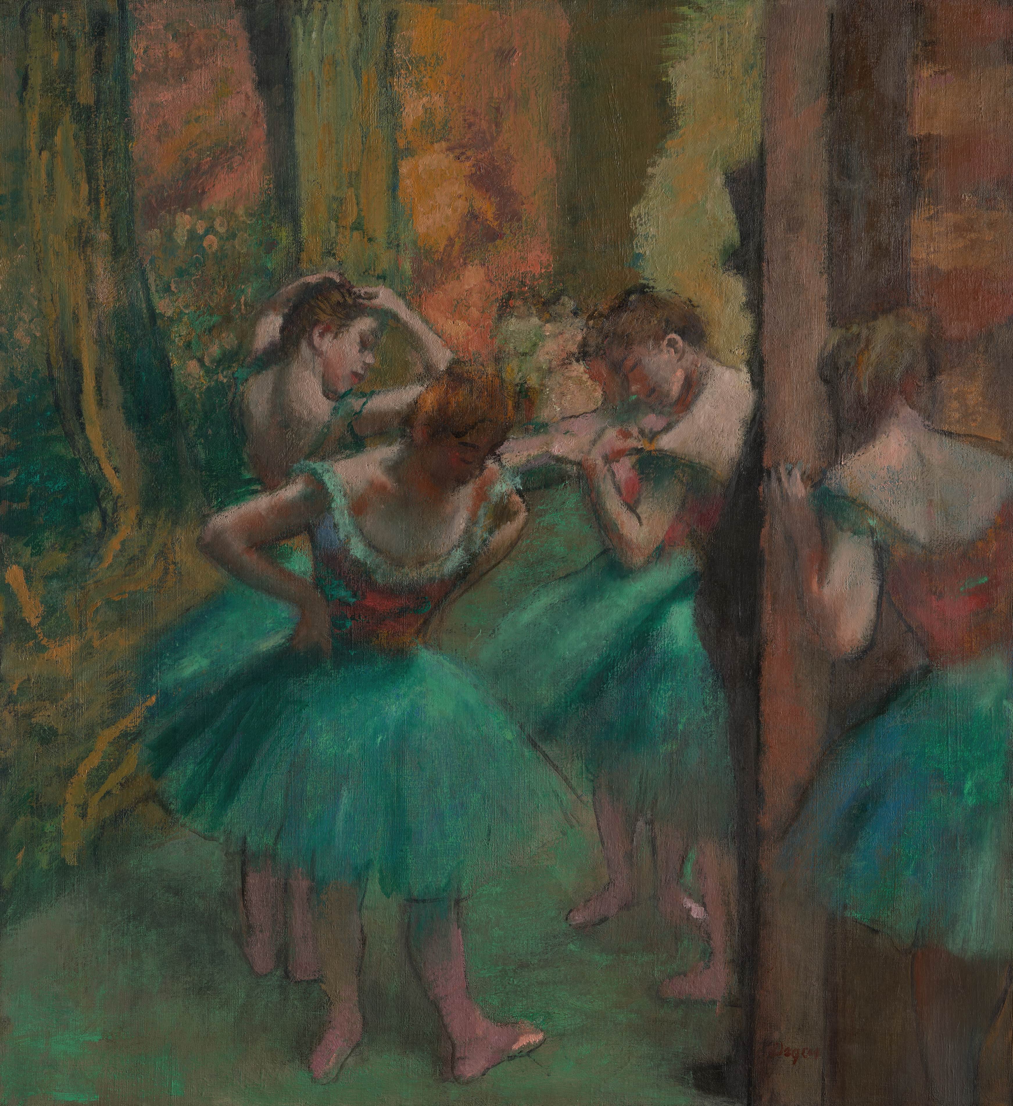 《舞者，粉色和绿色》（Dancers, Pink and Green）｜埃德加·德加 Edgar Degas｜约 1890