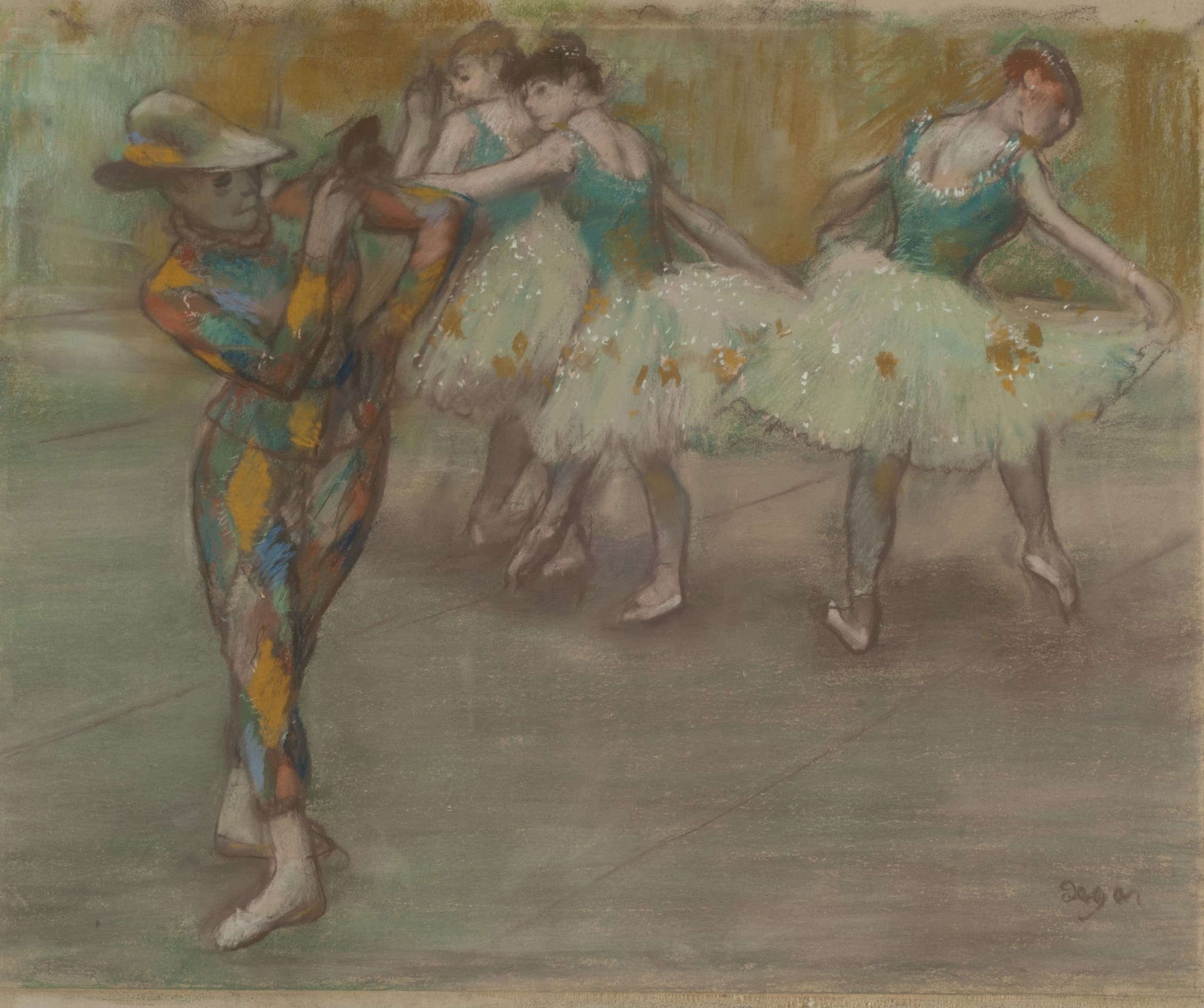 《丑角舞》（Harlequin Dance）｜埃德加·德加 Edgar Degas｜约 1890