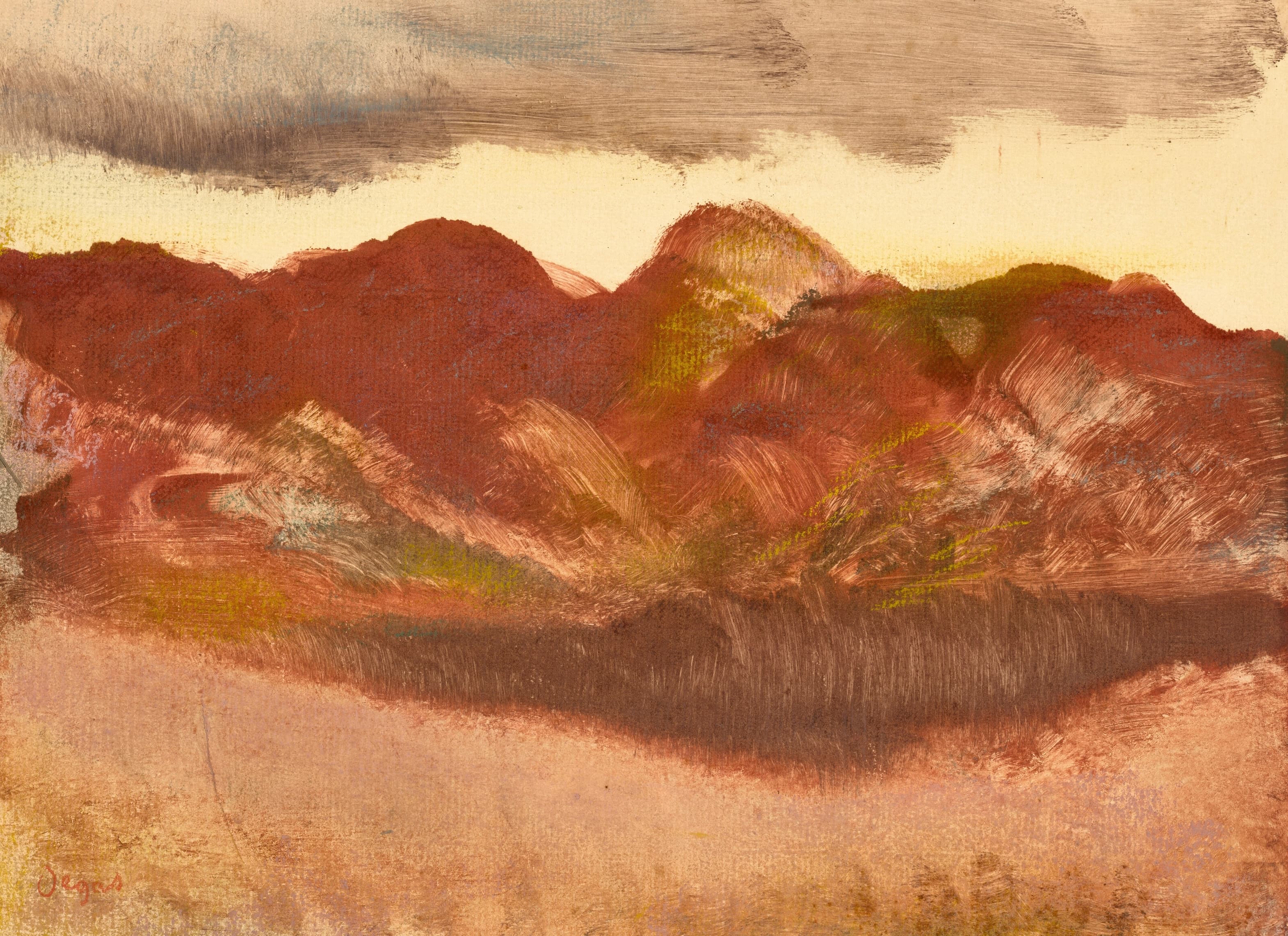 《风景（山丘》（Landscape (The Hills）｜埃德加·德加 Edgar Degas｜1890–1893