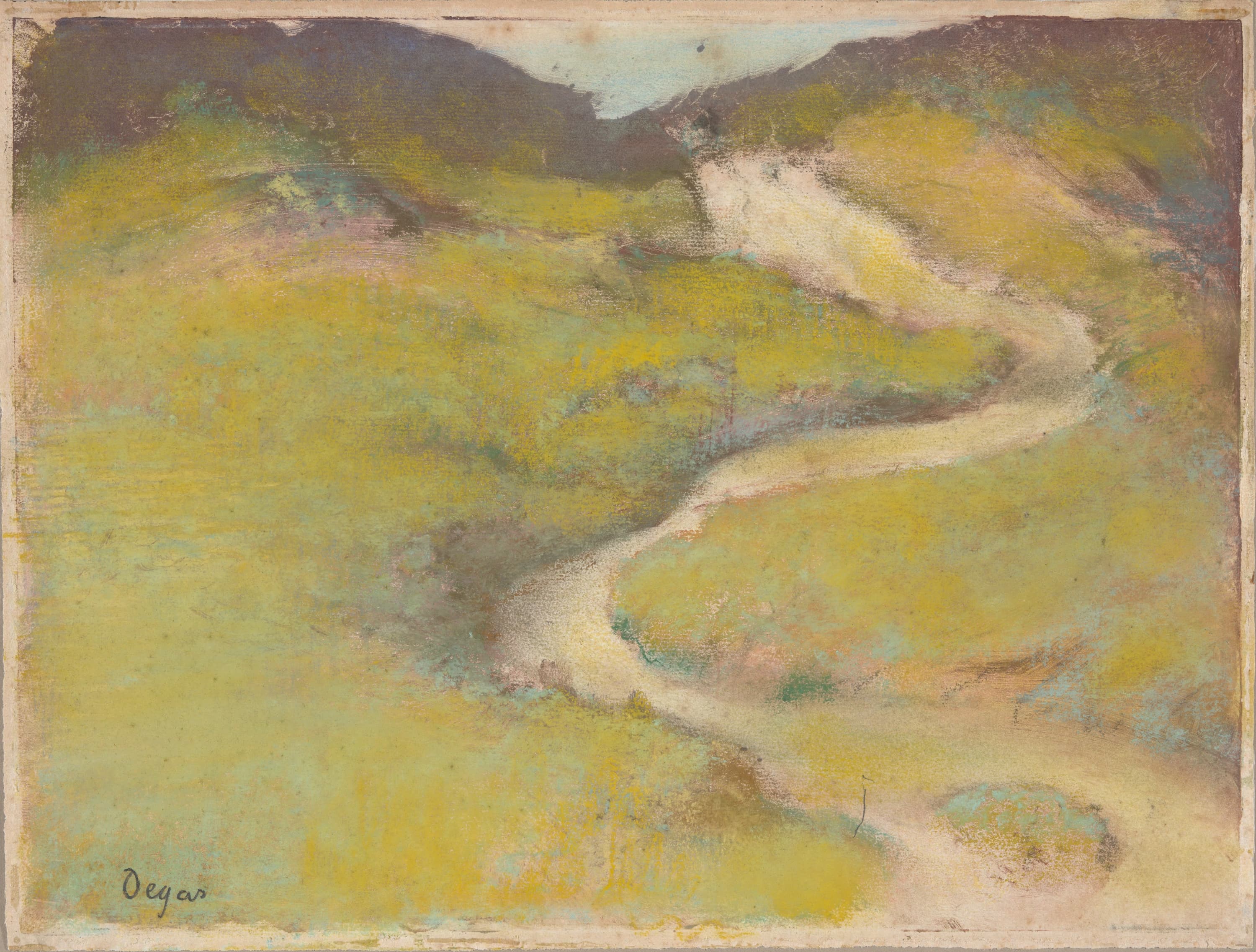 《田野里的小路》（Pathway in a Field）｜埃德加·德加 Edgar Degas｜1890