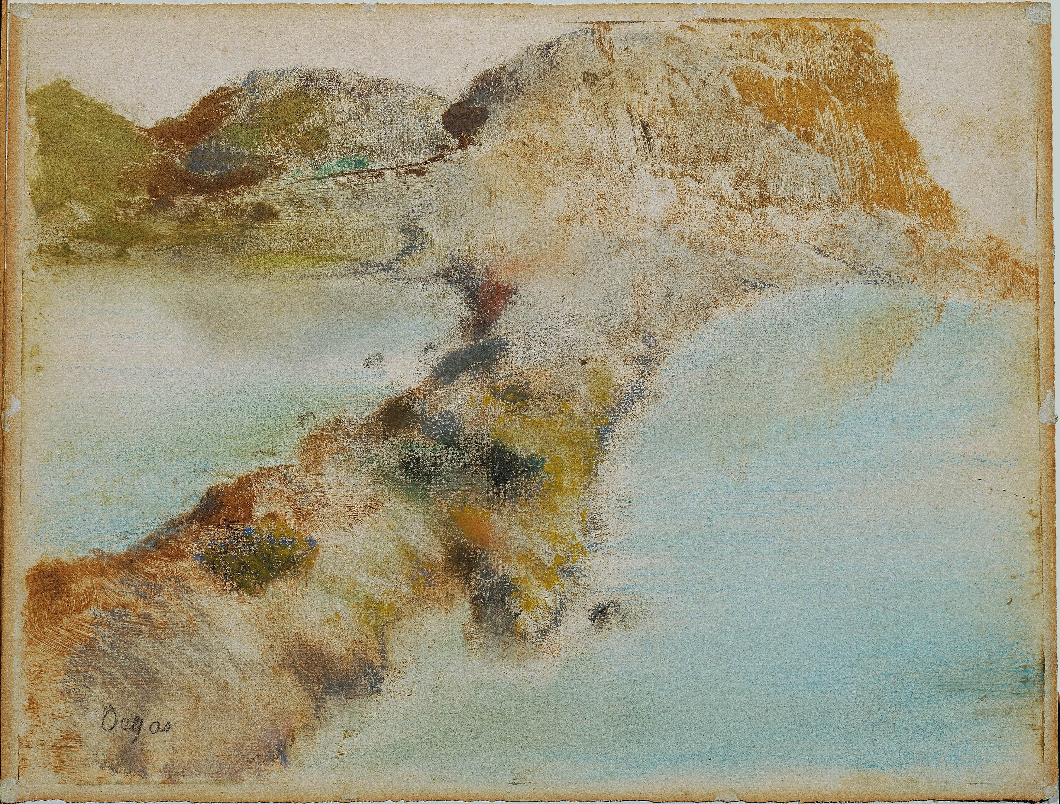 《岩石海岸》（Rocky coast）｜埃德加·德加 Edgar Degas｜1890–1892