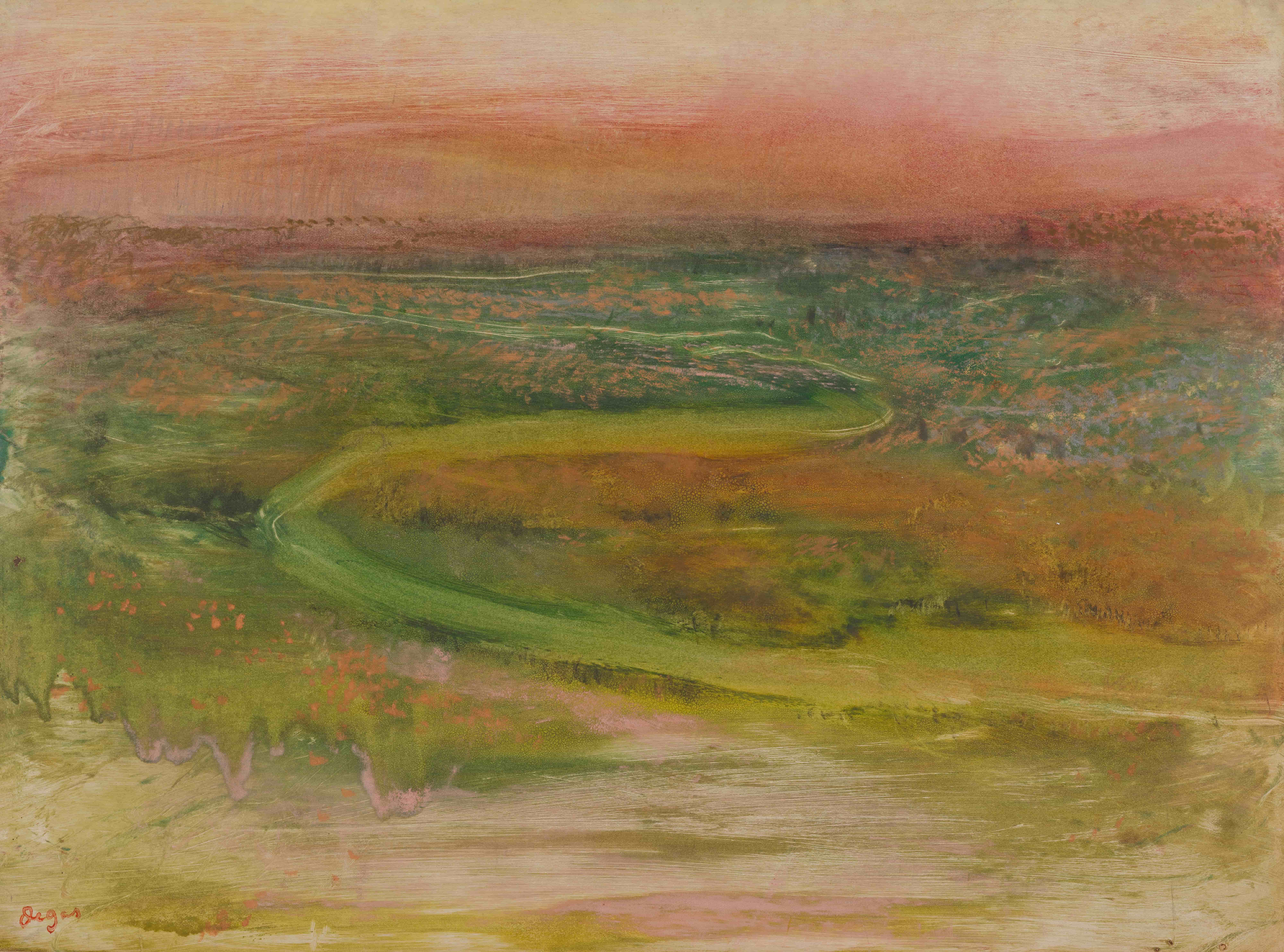 《蜿蜒的河流》（Winding River）｜埃德加·德加 Edgar Degas｜1890