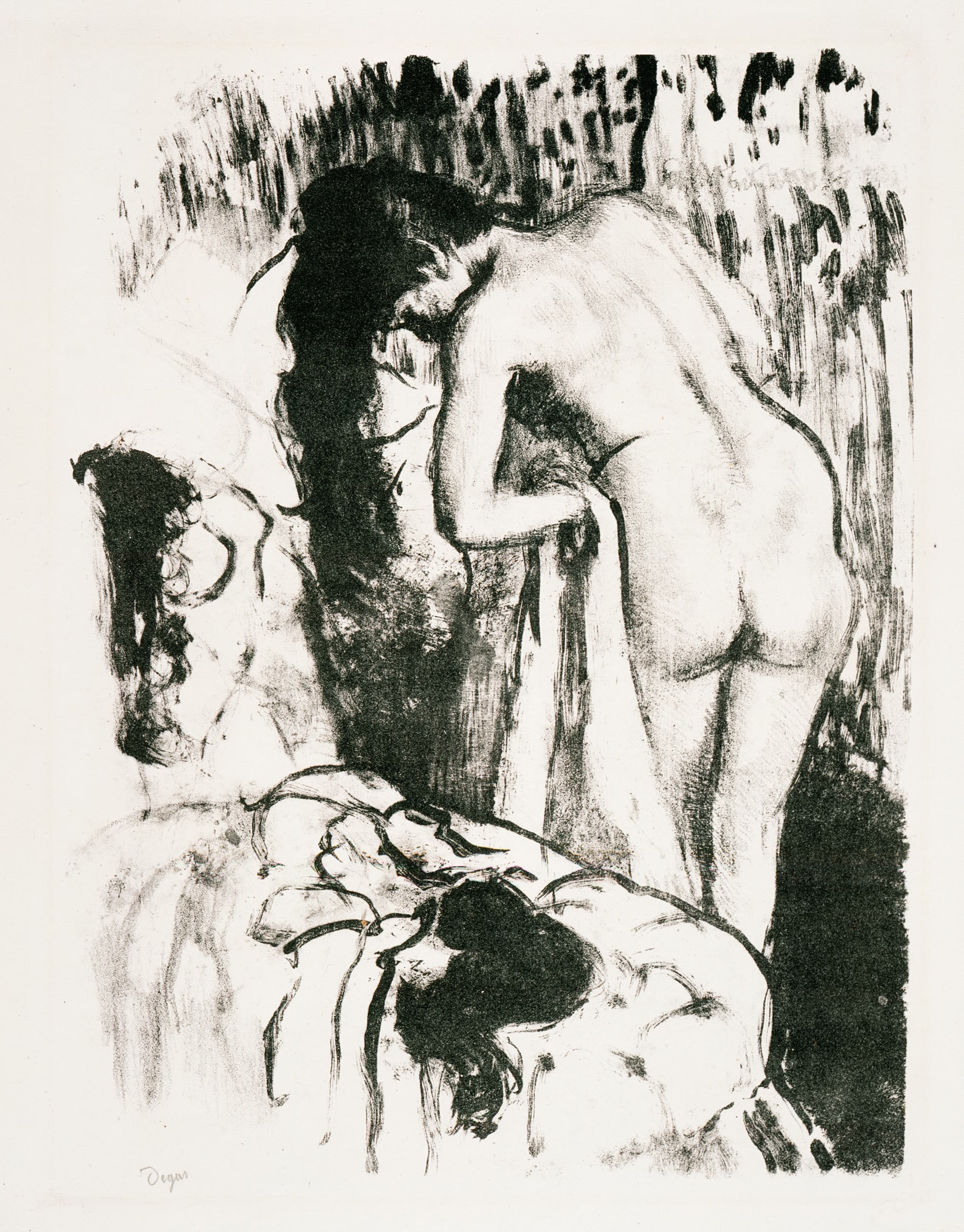 《裸体女人站着擦干自己》（Nude Woman Standing, Drying Herself）｜埃德加·德加 Edgar Degas｜1891–92