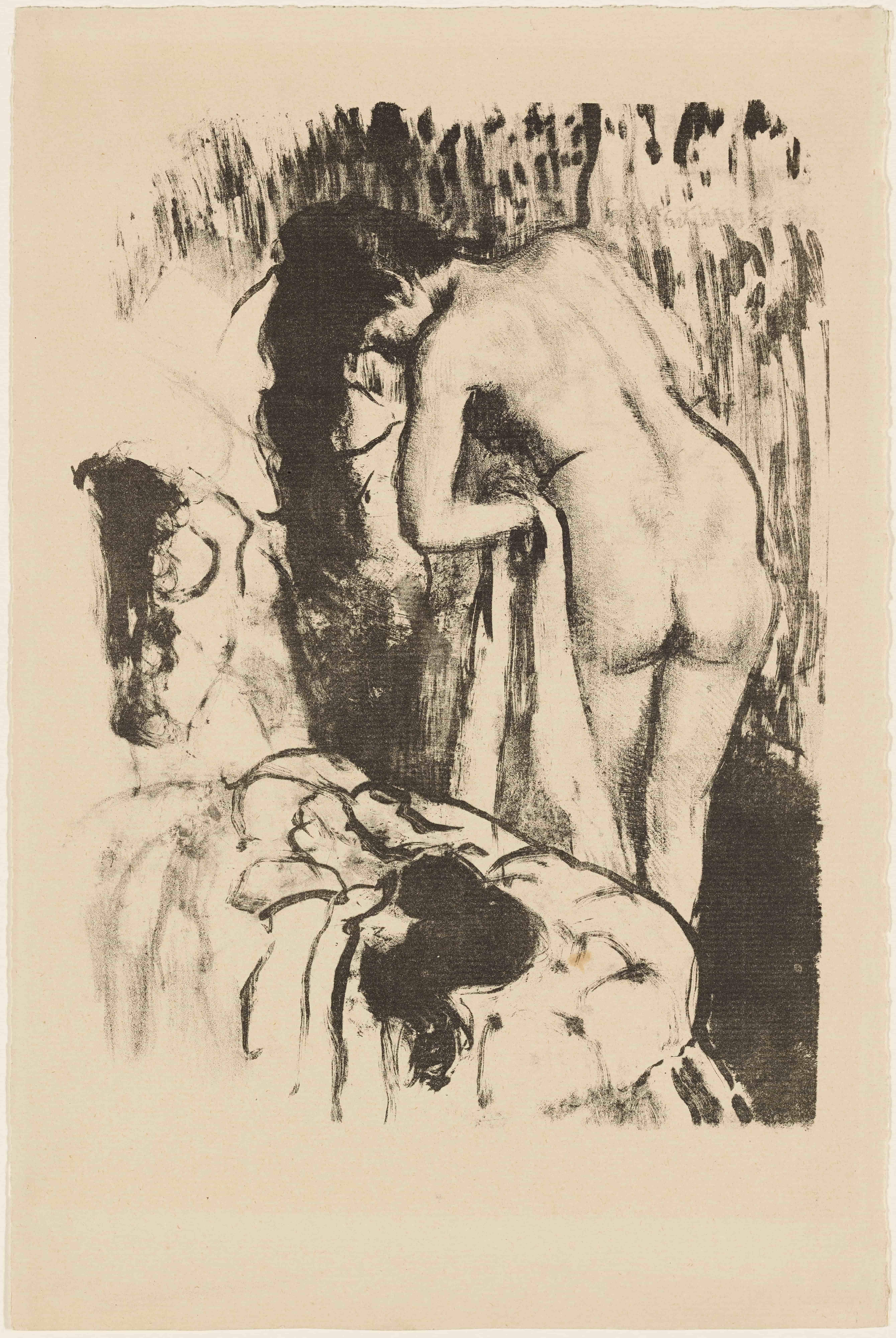 《裸体女人站着擦干自己》（Nude Woman Standing, Drying Herself）｜埃德加·德加 Edgar Degas｜1891–92