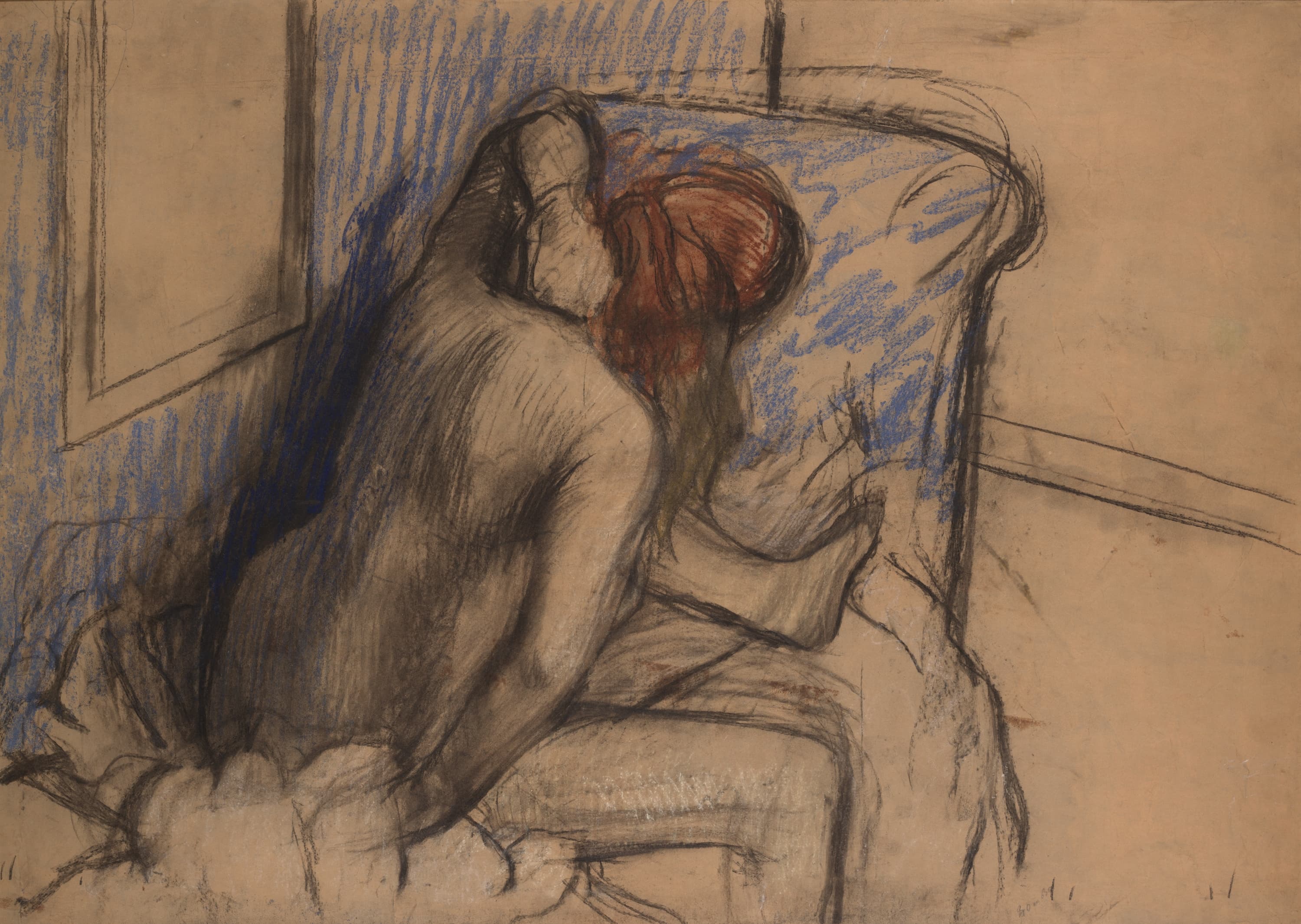 《吹干头发的女人》（Woman Drying Her Hair）｜埃德加·德加 Edgar Degas｜1893