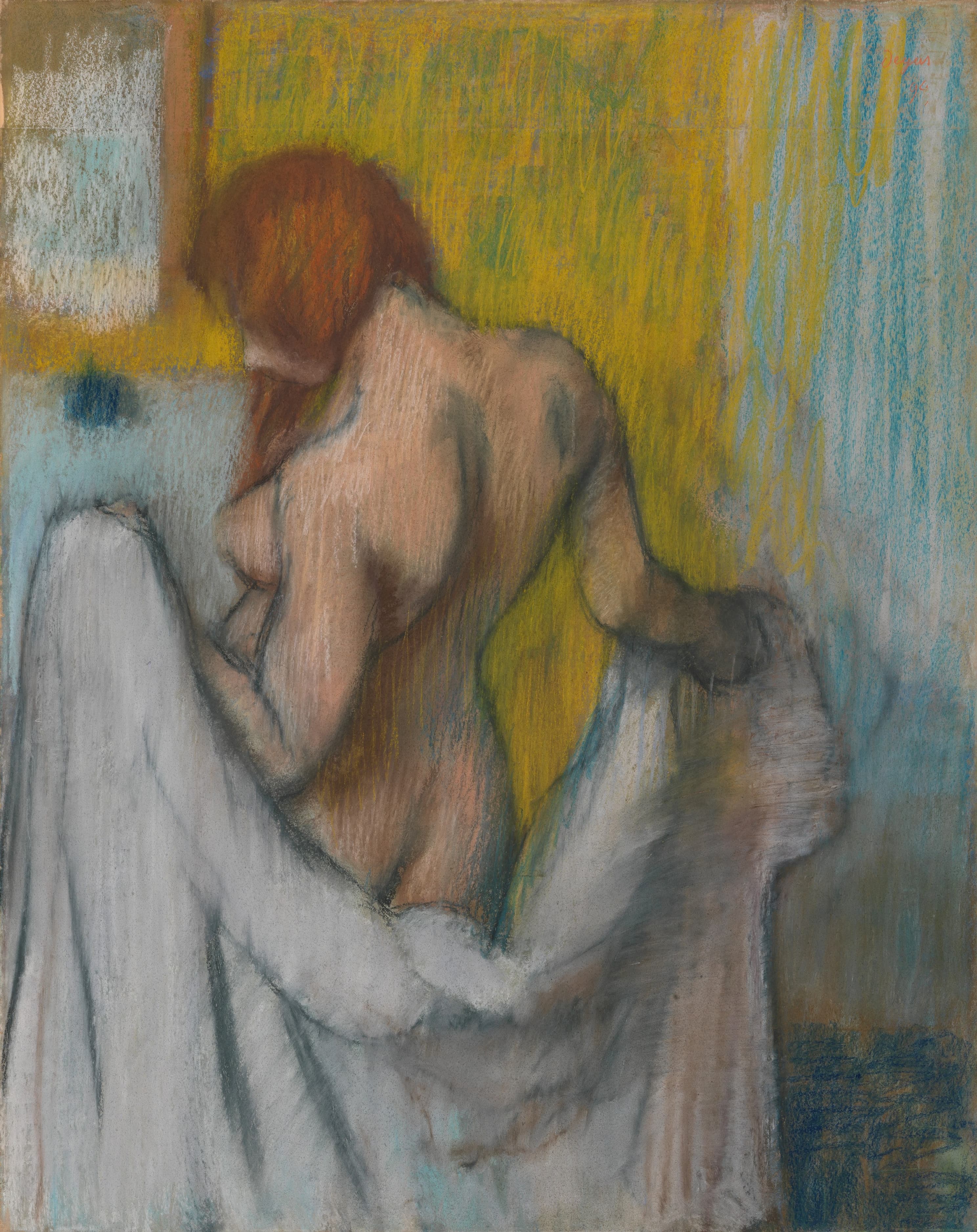 《有毛巾的女人》（Woman with a Towel）｜埃德加·德加 Edgar Degas｜1894 or 1898