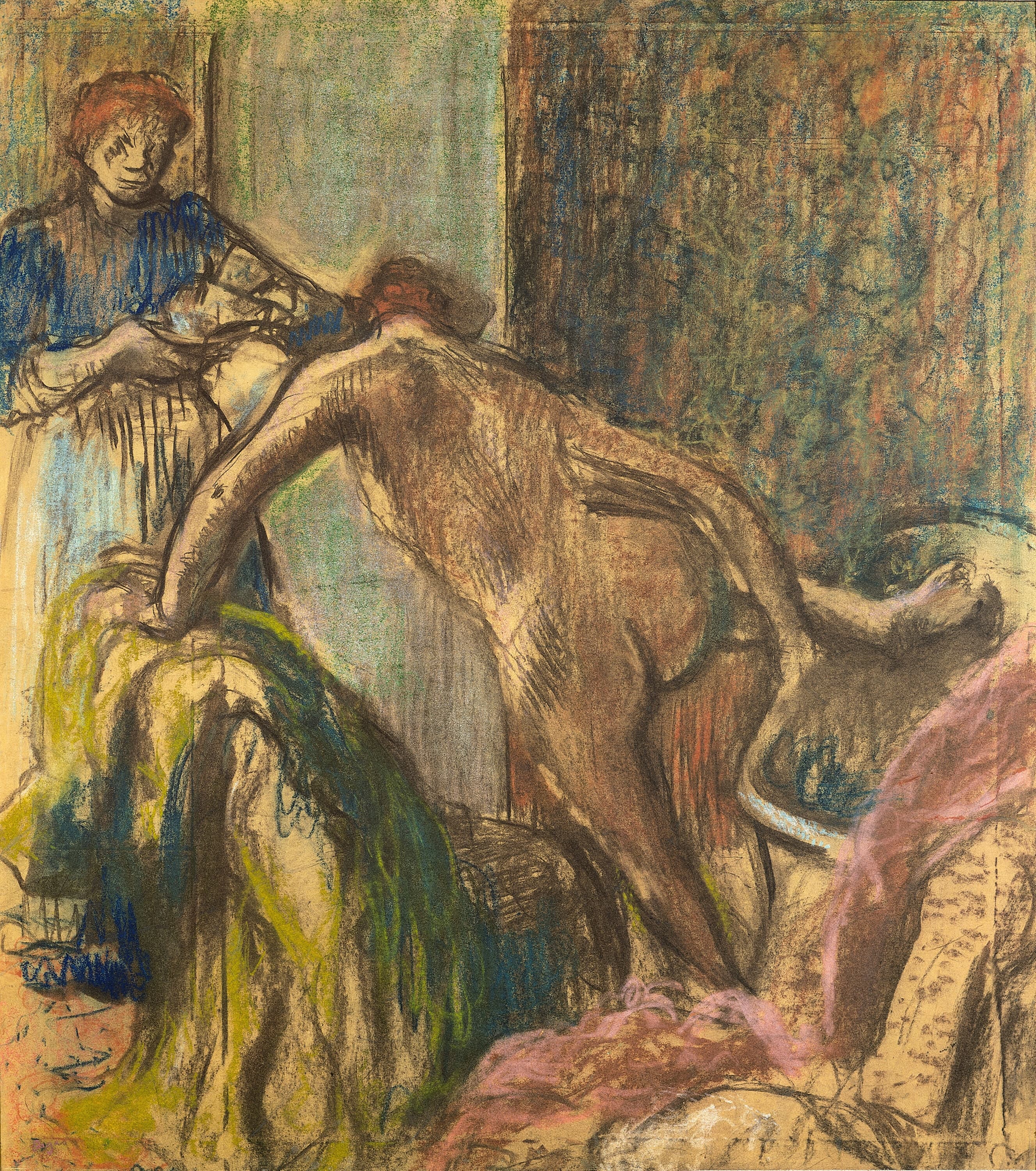 《浴后早餐》（Breakfast after the Bath）｜埃德加·德加 Edgar Degas｜1895/98