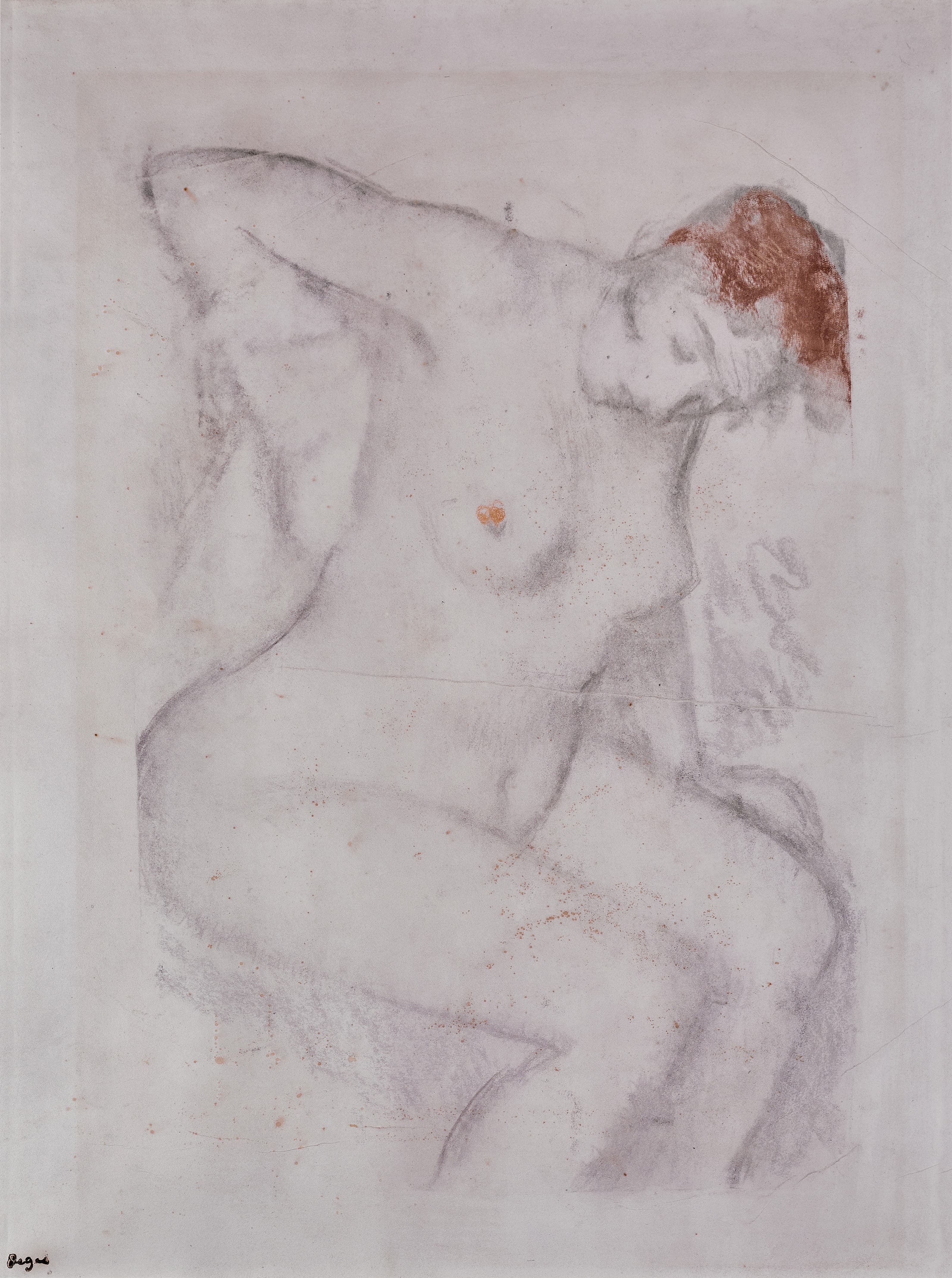 《女人擦干自己》（Woman drying herself）｜埃德加·德加 Edgar Degas｜1895