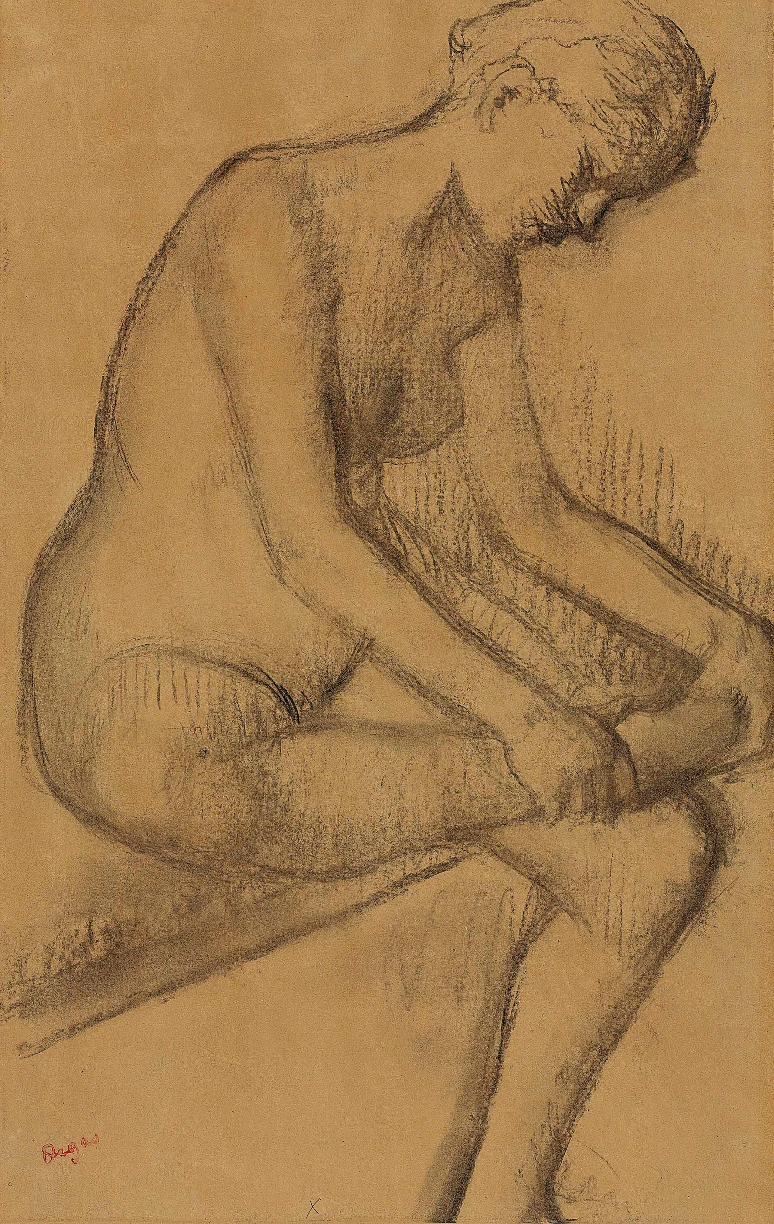 《洗完澡后》（After the bath）｜埃德加·德加 Edgar Degas｜约 1896