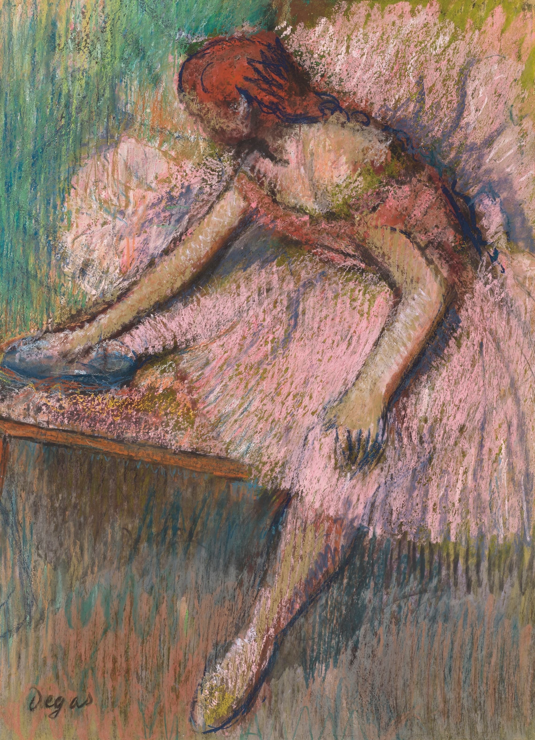 《粉红舞者》（Pink dancer）｜埃德加·德加 Edgar Degas｜约 1896