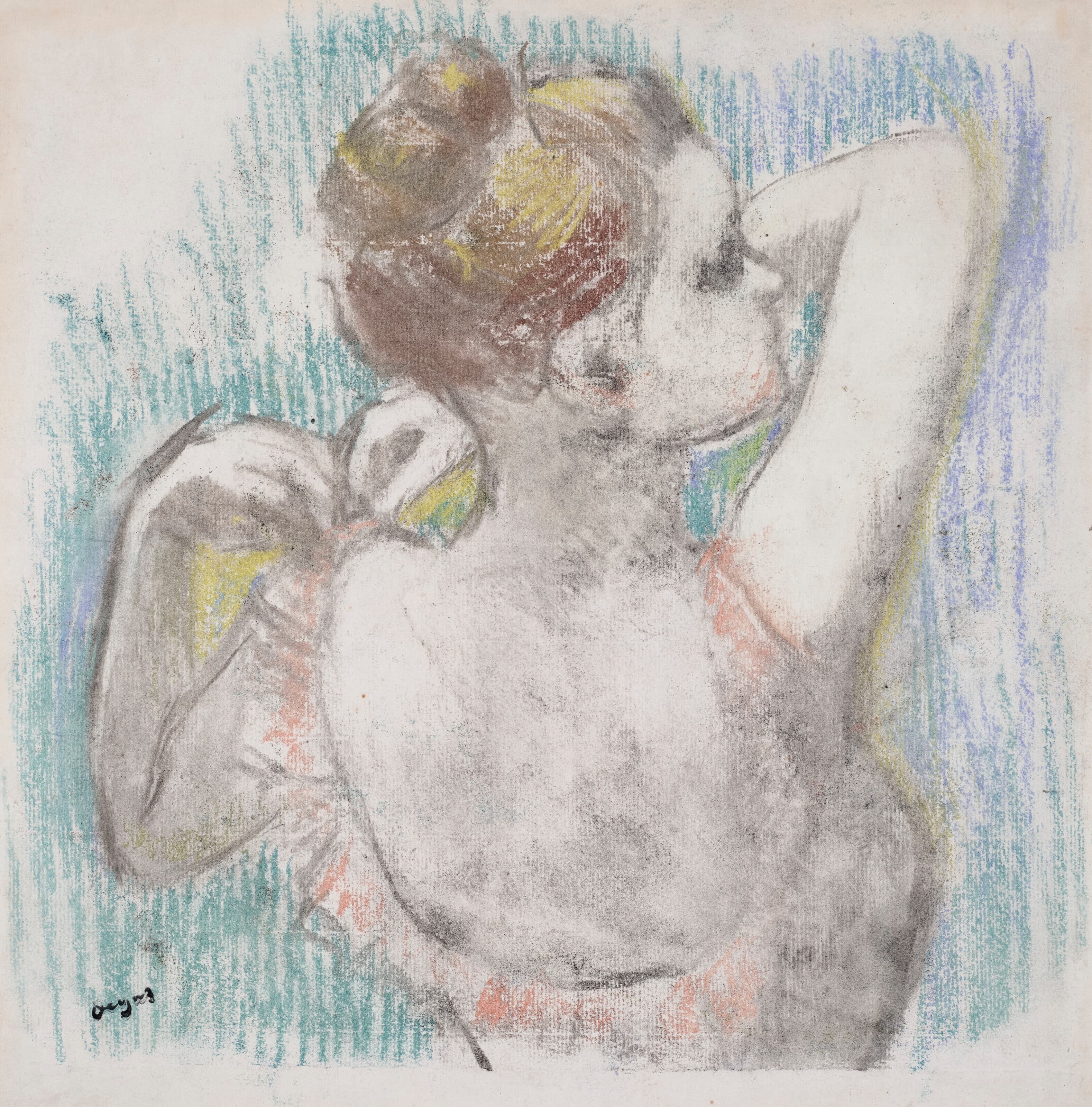《舞者，半身像》（Dancer, bust）｜埃德加·德加 Edgar Degas｜约 1897