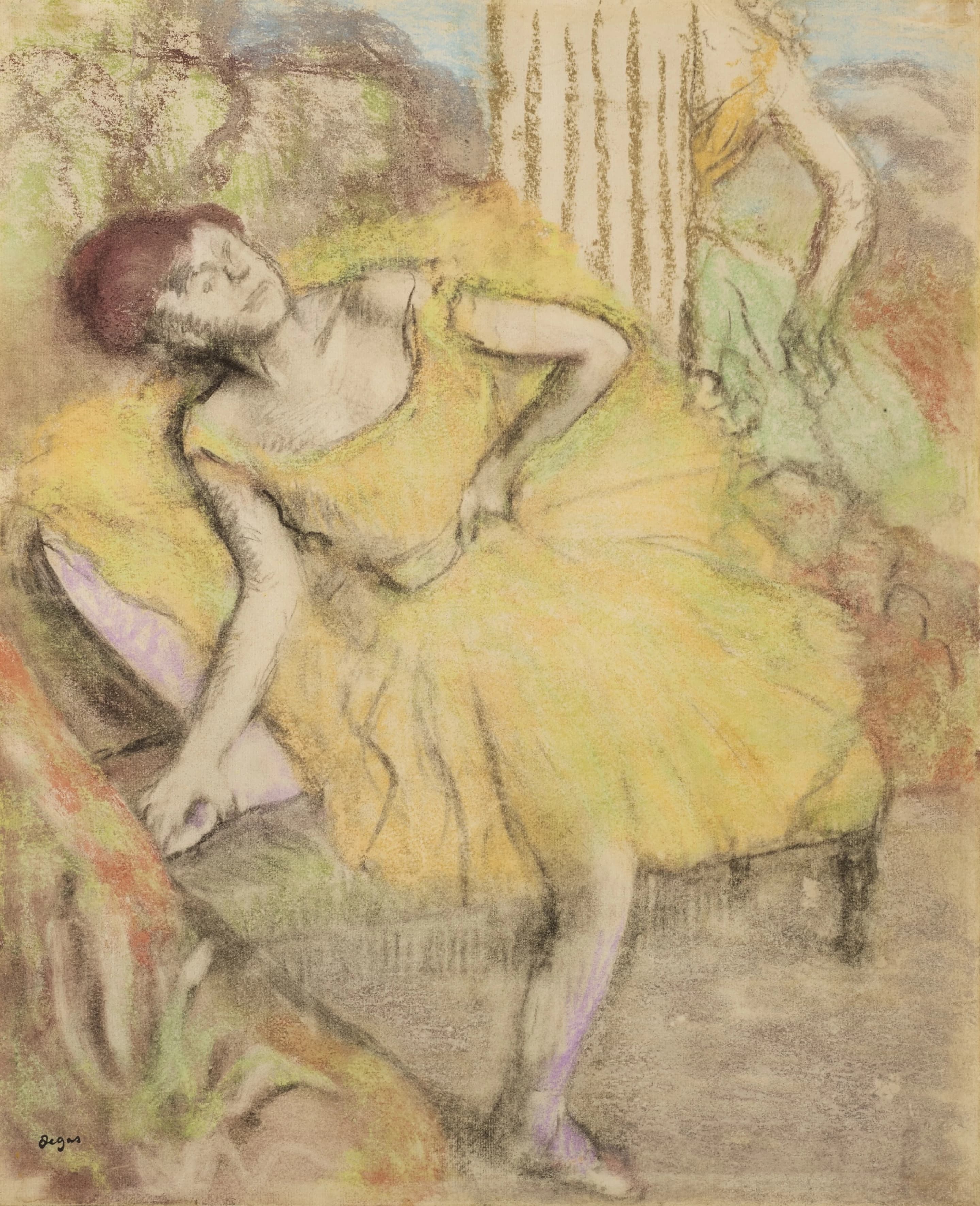 《休息的舞者》（Resting dancer）｜埃德加·德加 Edgar Degas｜约 1897–1900