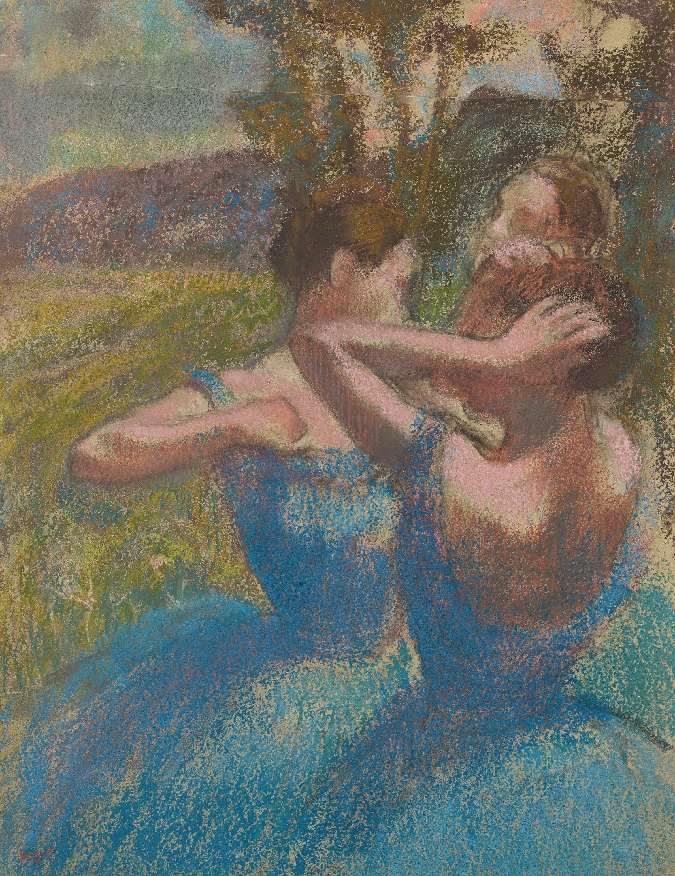 《三个舞者》（Three dancers）｜埃德加·德加 Edgar Degas｜1895/1900