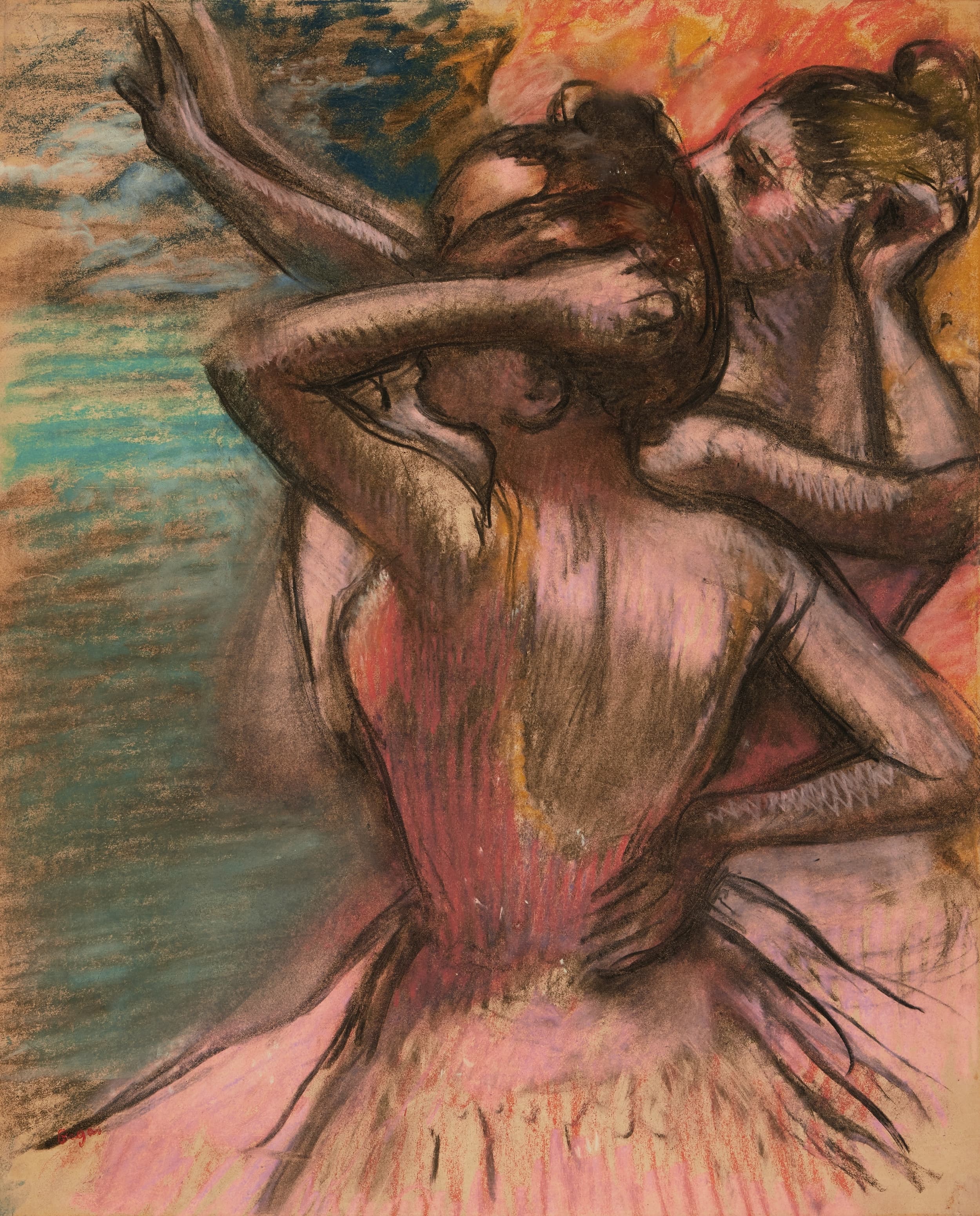 《三个舞者》（Three dancers）｜埃德加·德加 Edgar Degas｜1895/1900