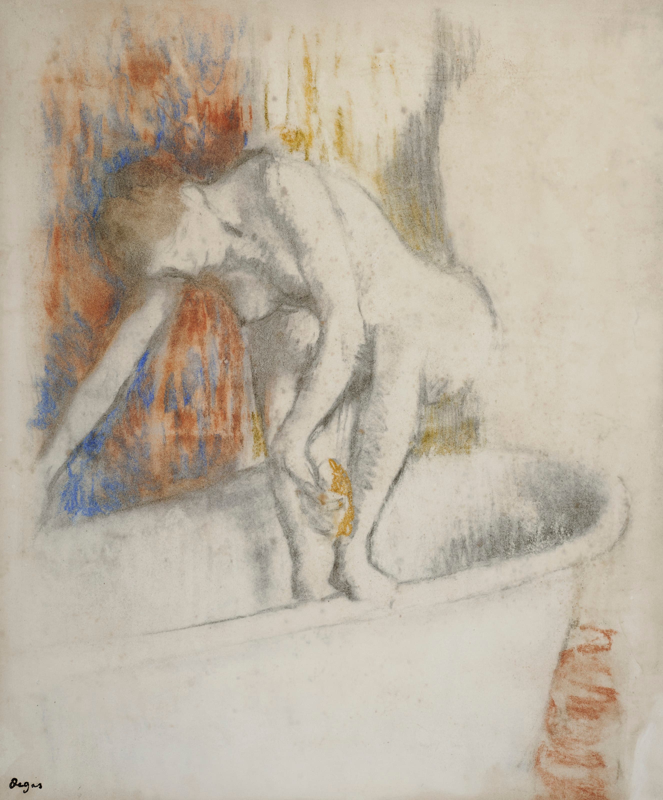 《洗完澡后》（After the bath）｜埃德加·德加 Edgar Degas｜约 1900