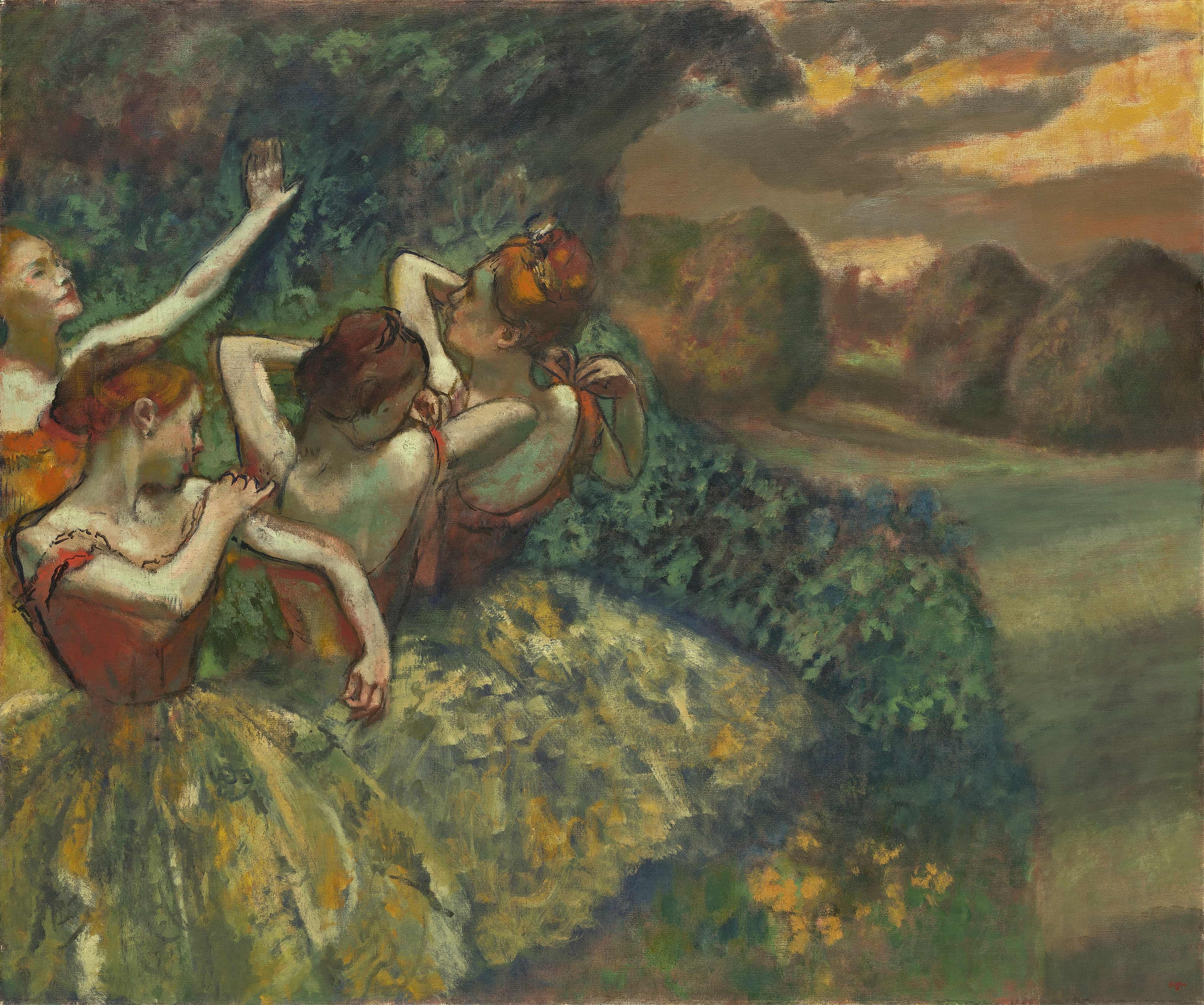 《四位舞者》（Four Dancers）｜埃德加·德加 Edgar Degas｜约. 1899